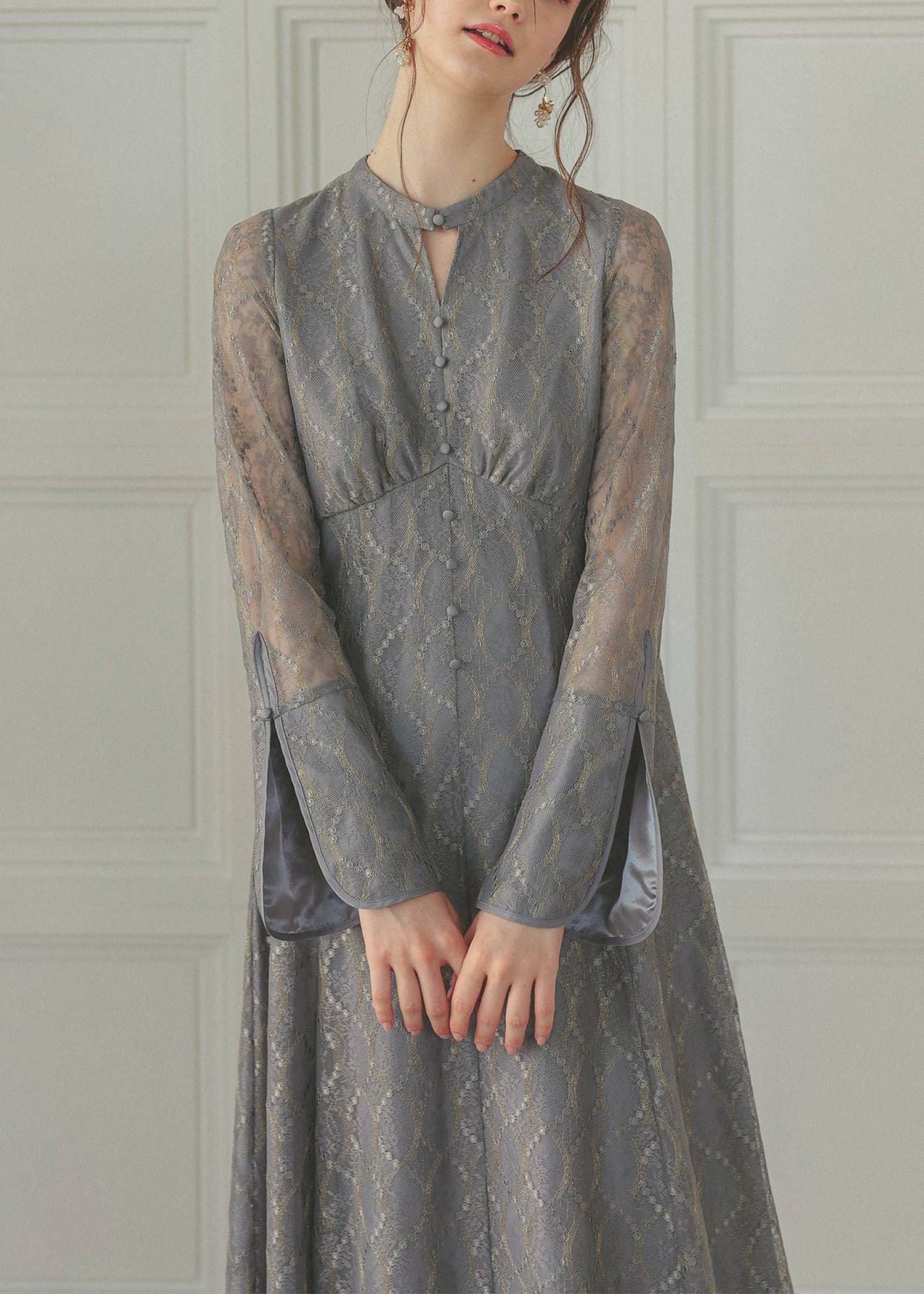 ロングスリーブレースドレス|Dorry Doll