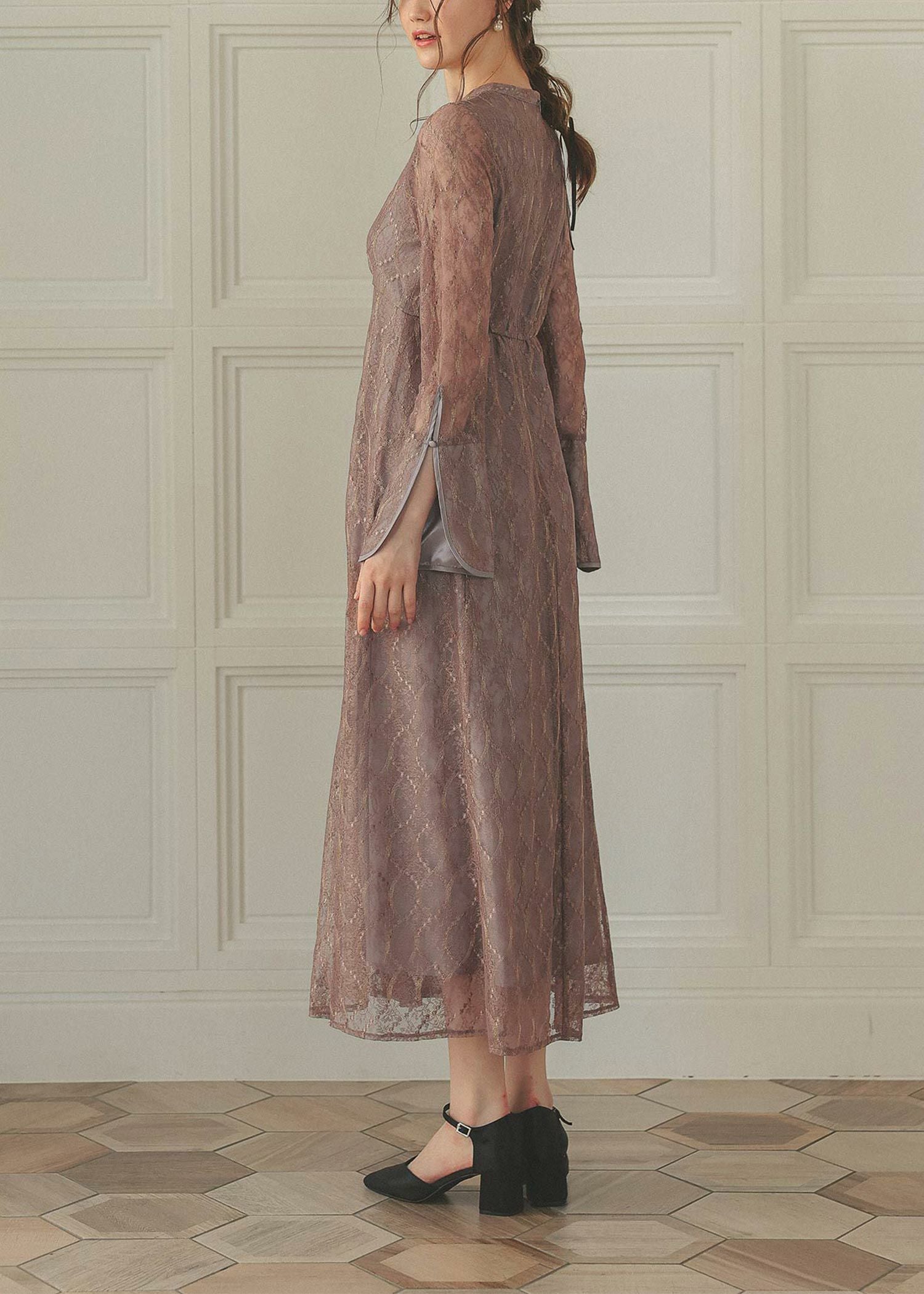 ロングスリーブレースドレス|Dorry Doll