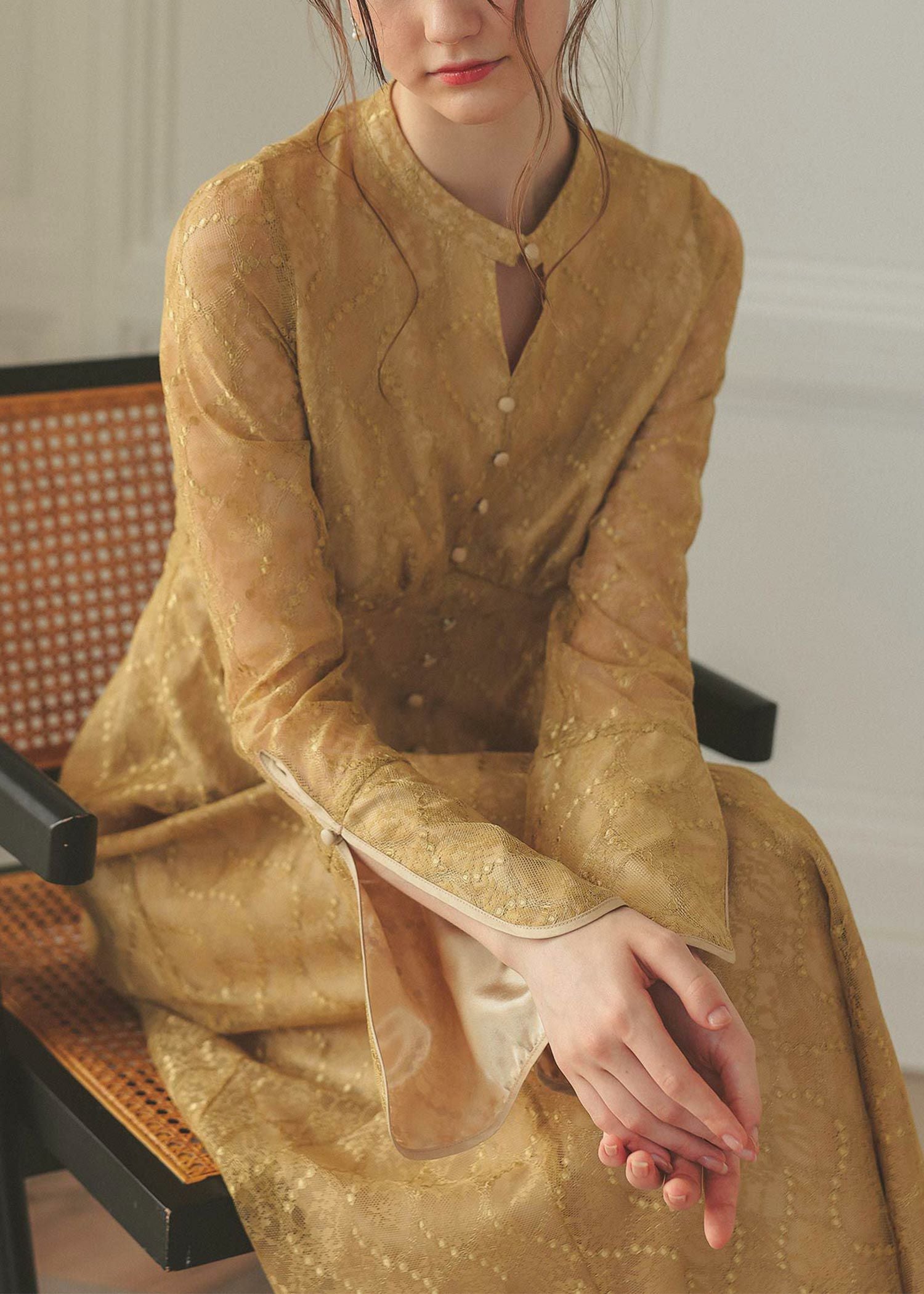 ロングスリーブレースドレス|Dorry Doll