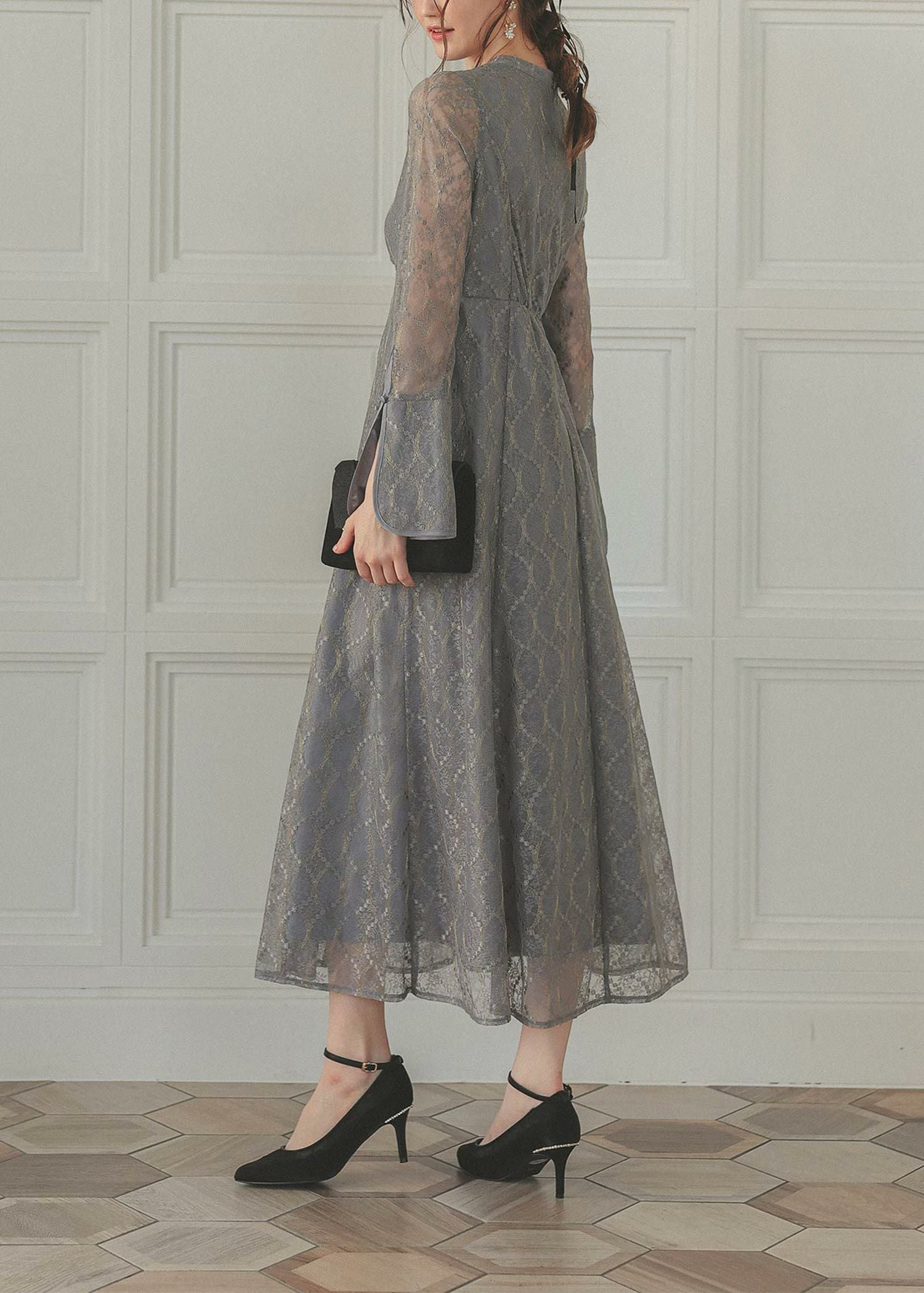 ロングスリーブレースドレス|Dorry Doll