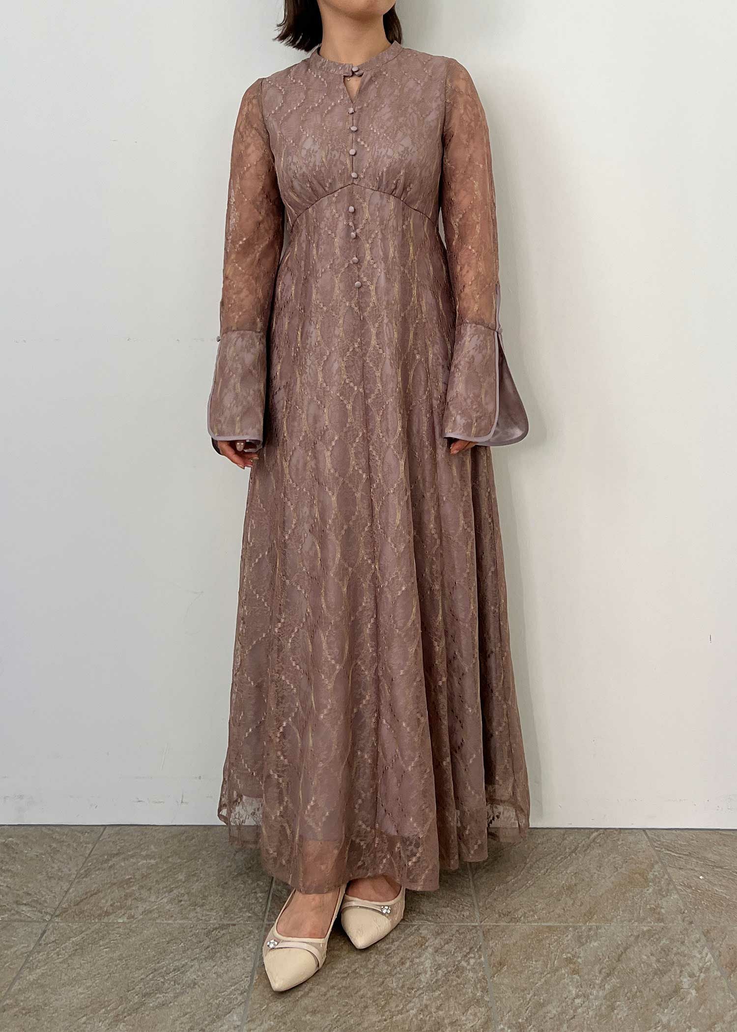 ロングスリーブレースドレス|Dorry Doll