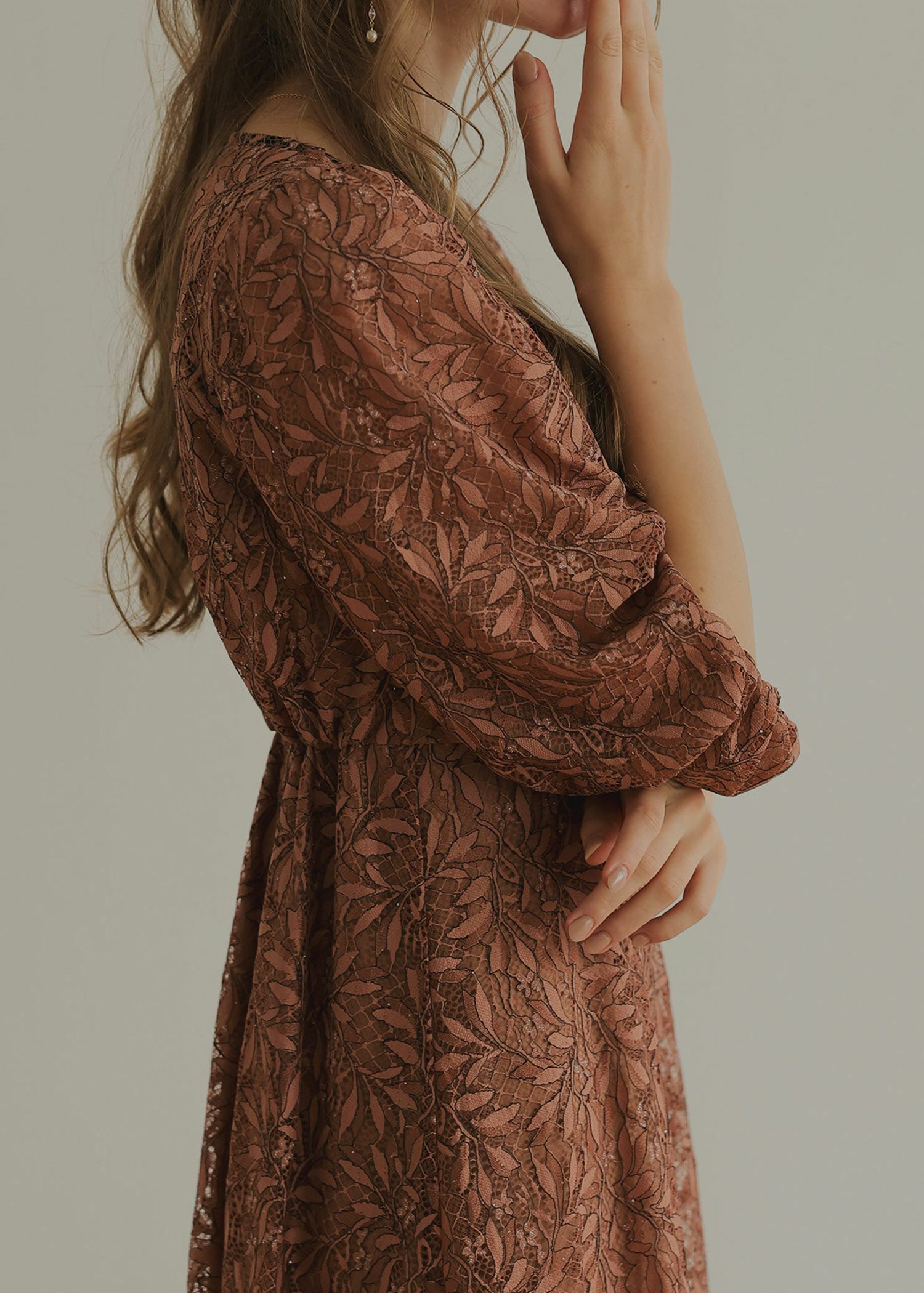 ギャザースリーブフラワードレス｜DorryDoll