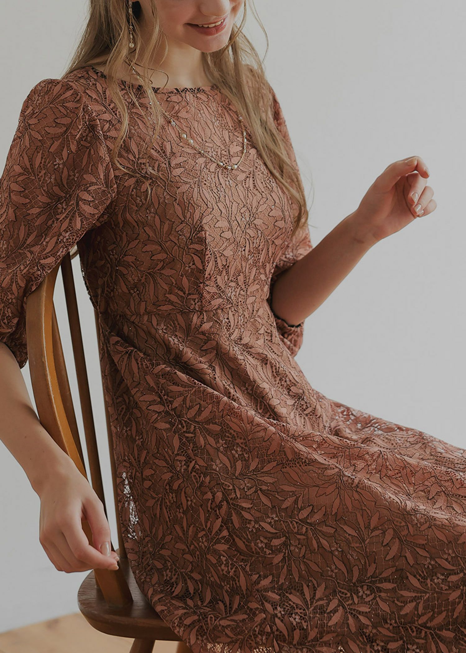 ギャザースリーブフラワードレス｜DorryDoll