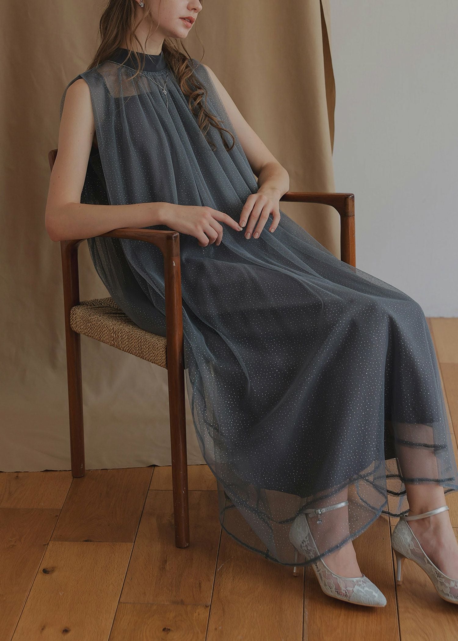 シアーラメAラインドレスのドレス|Dorry Doll / LE'RURE