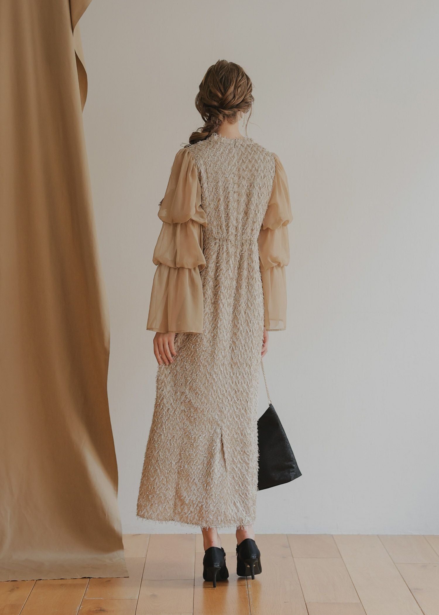 デザインスリーブシャギードレスのドレス|Dorry Doll / LE'RURE