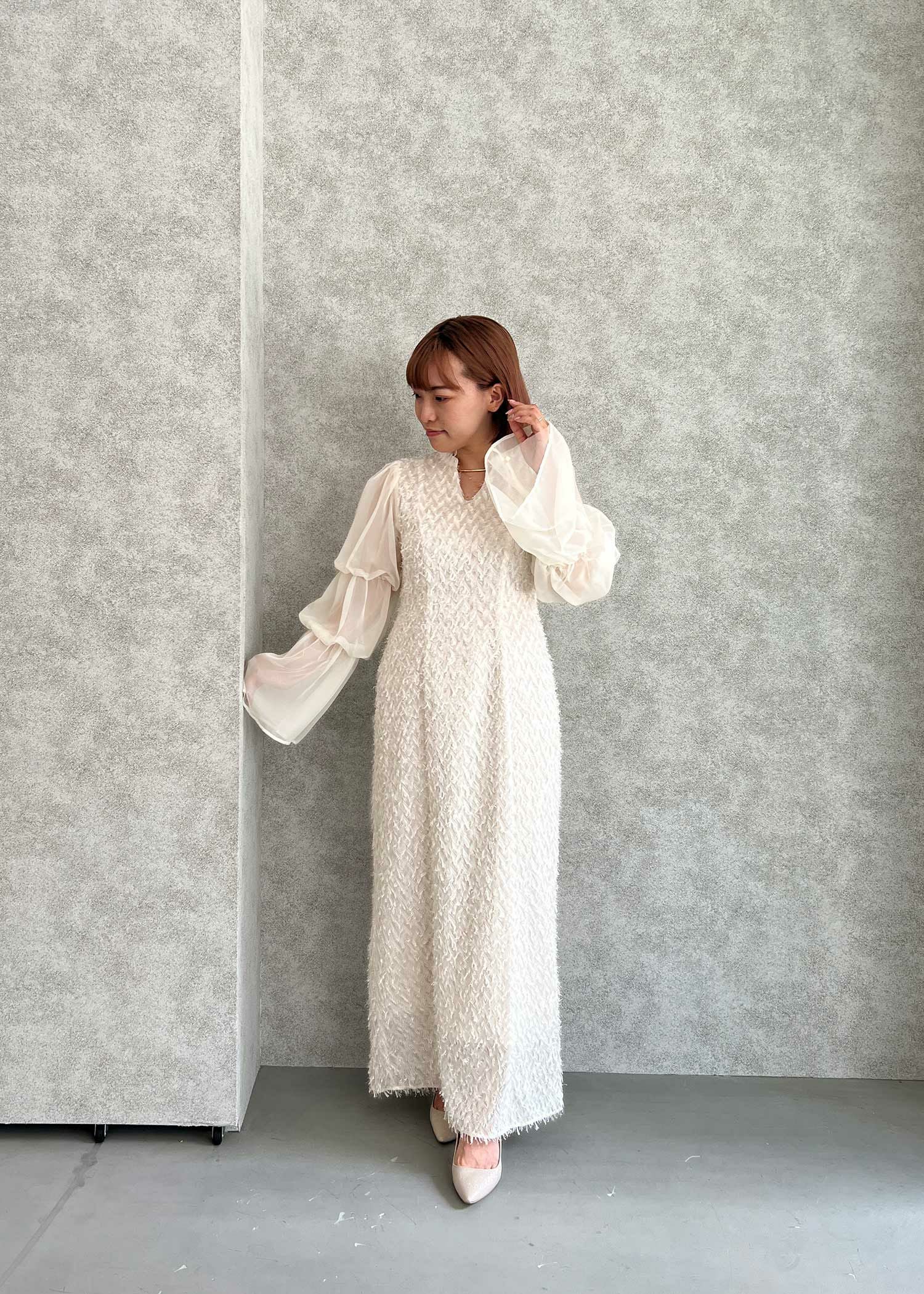 デザインスリーブシャギードレスのドレス|Dorry Doll / LE'RURE