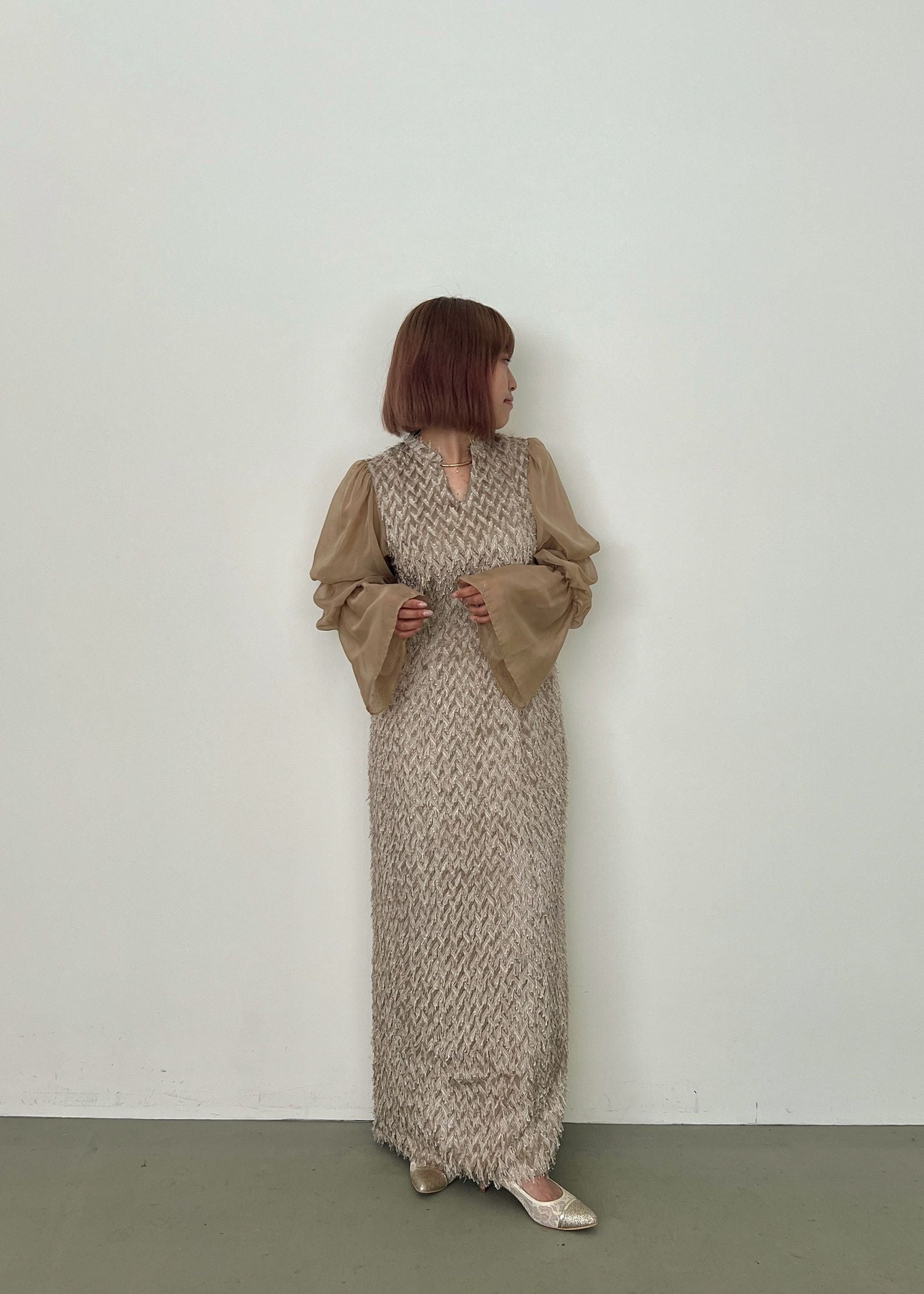 デザインスリーブシャギードレスのドレス|Dorry Doll / LE'RURE