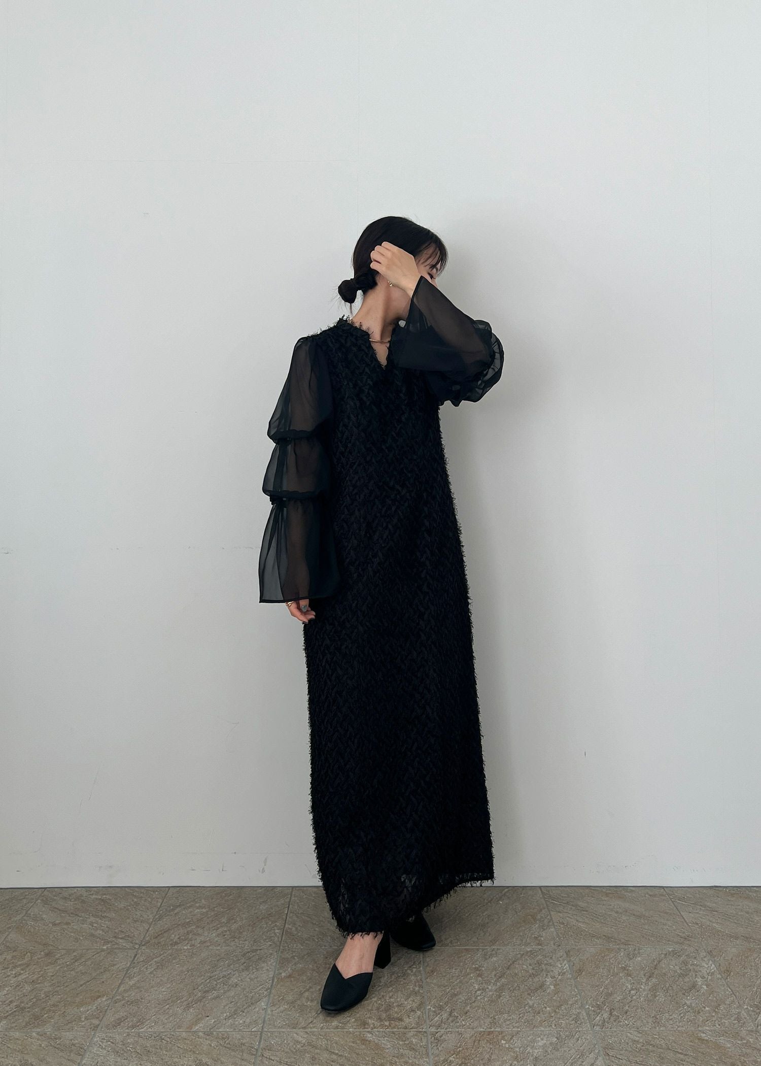 デザインスリーブシャギードレスのドレス|Dorry Doll / LE'RURE