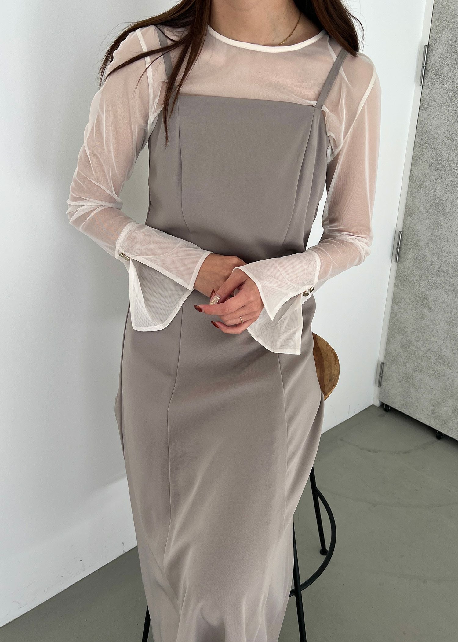 フレアスリーブシアートップスのドレス|Dorry Doll / LE'RURE