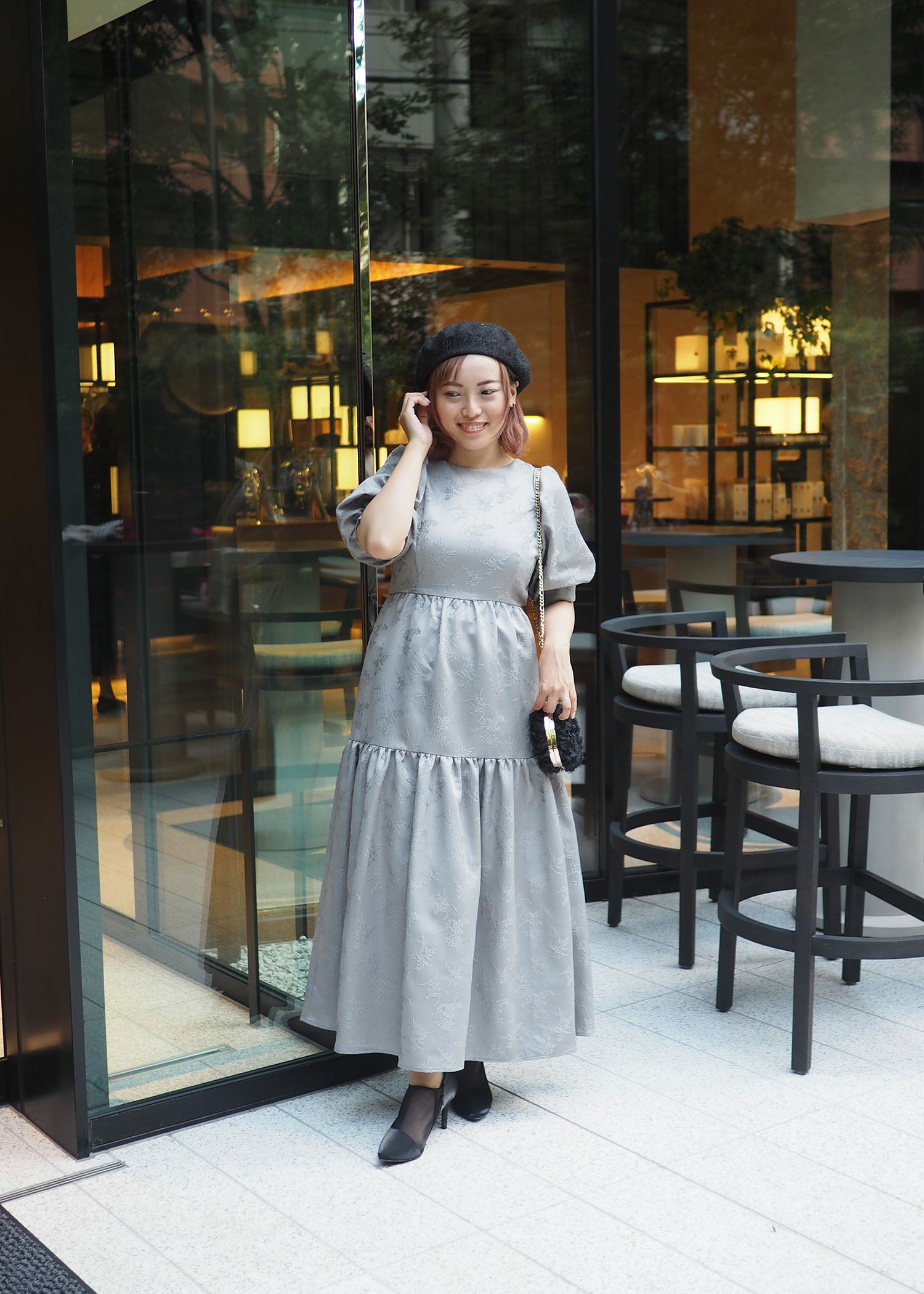 DorryDoll｜ティアードジャガードドレス