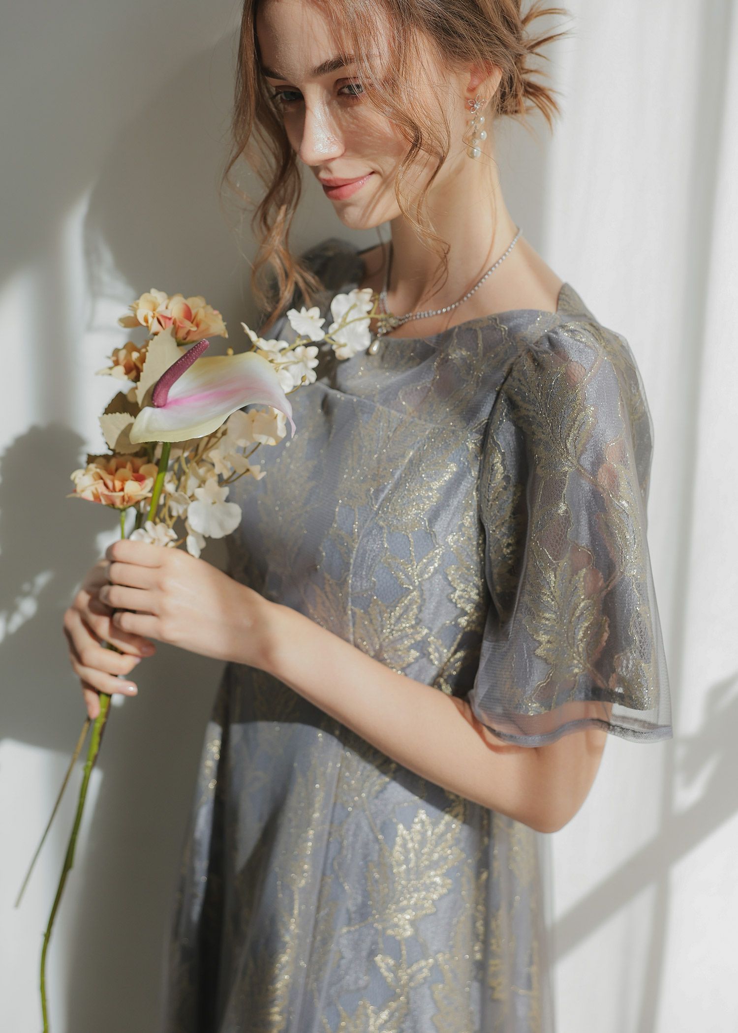 ラメジャガードドレス | DorryDoll