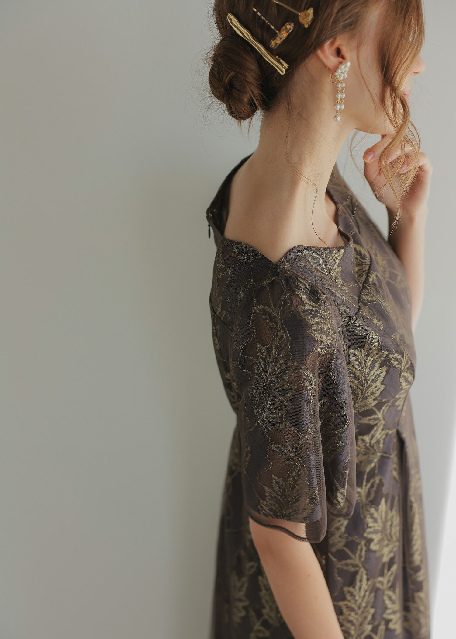 ラメジャガードドレス | DorryDoll