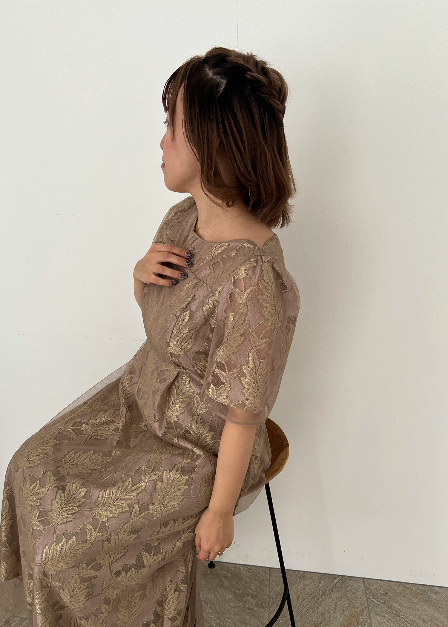 ラメジャガードドレス | DorryDoll