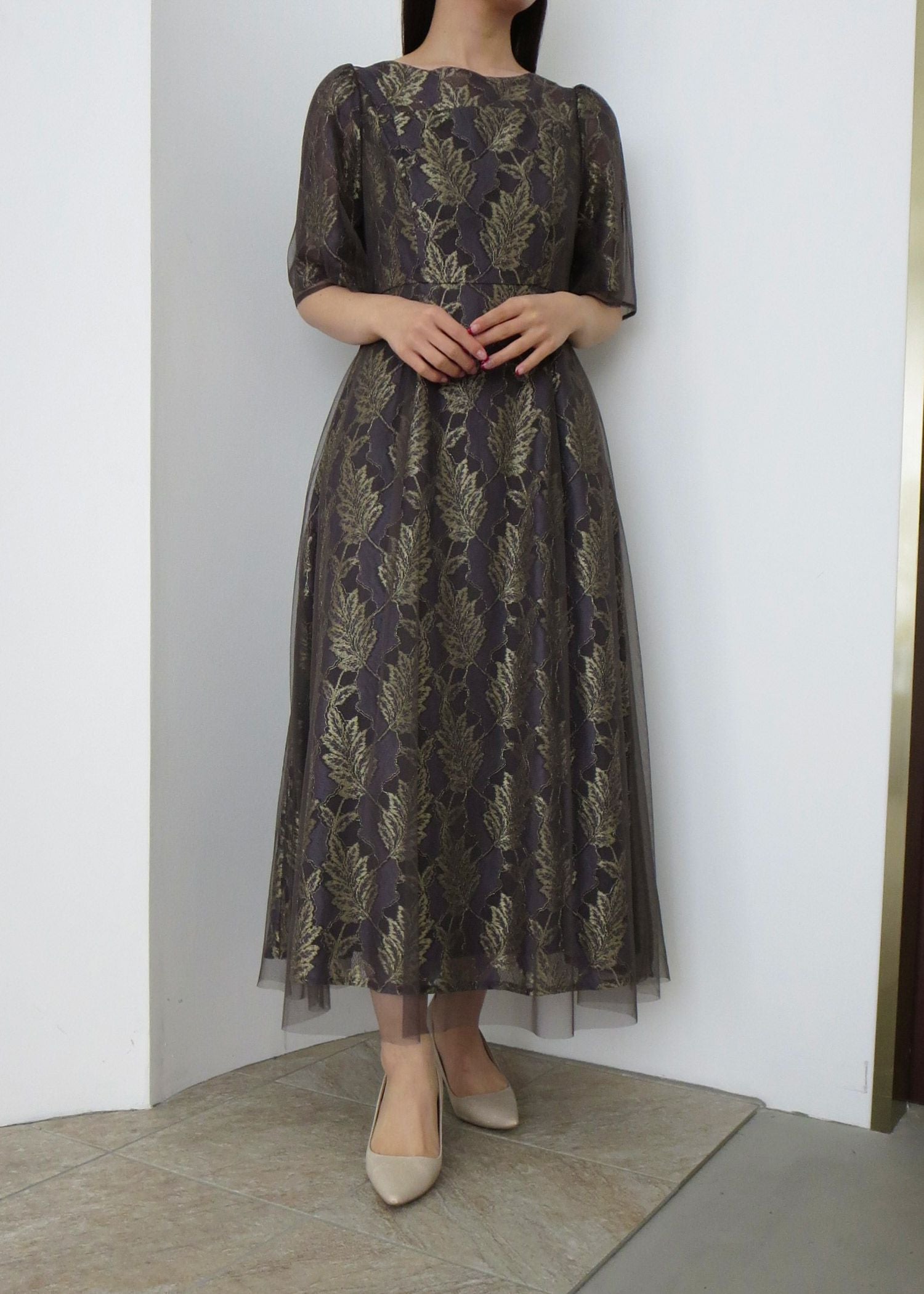 ラメジャガードドレス | DorryDoll