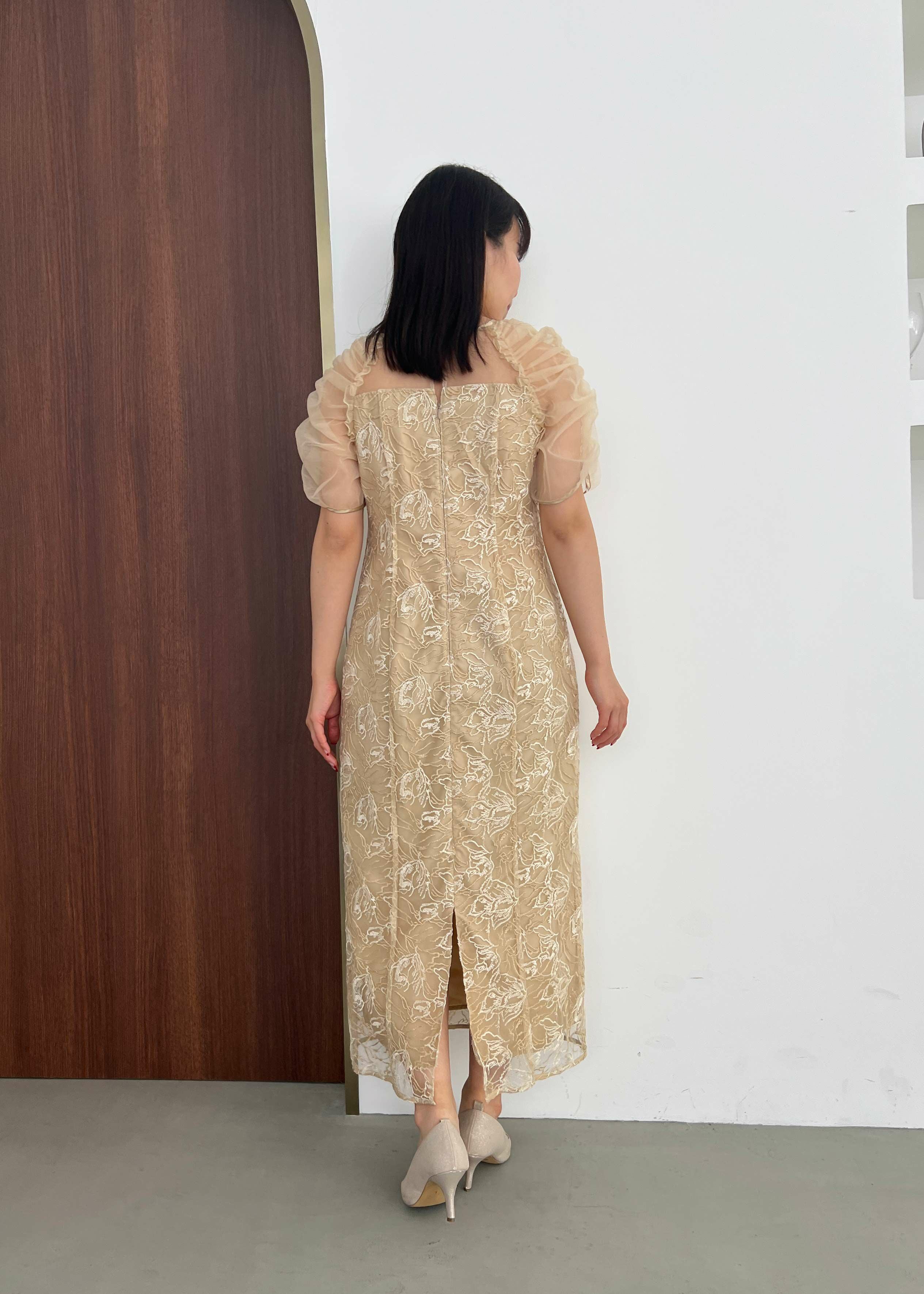 フラワーチュールギャザーパフドレスのドレス|Dorry Doll / LE'RURE