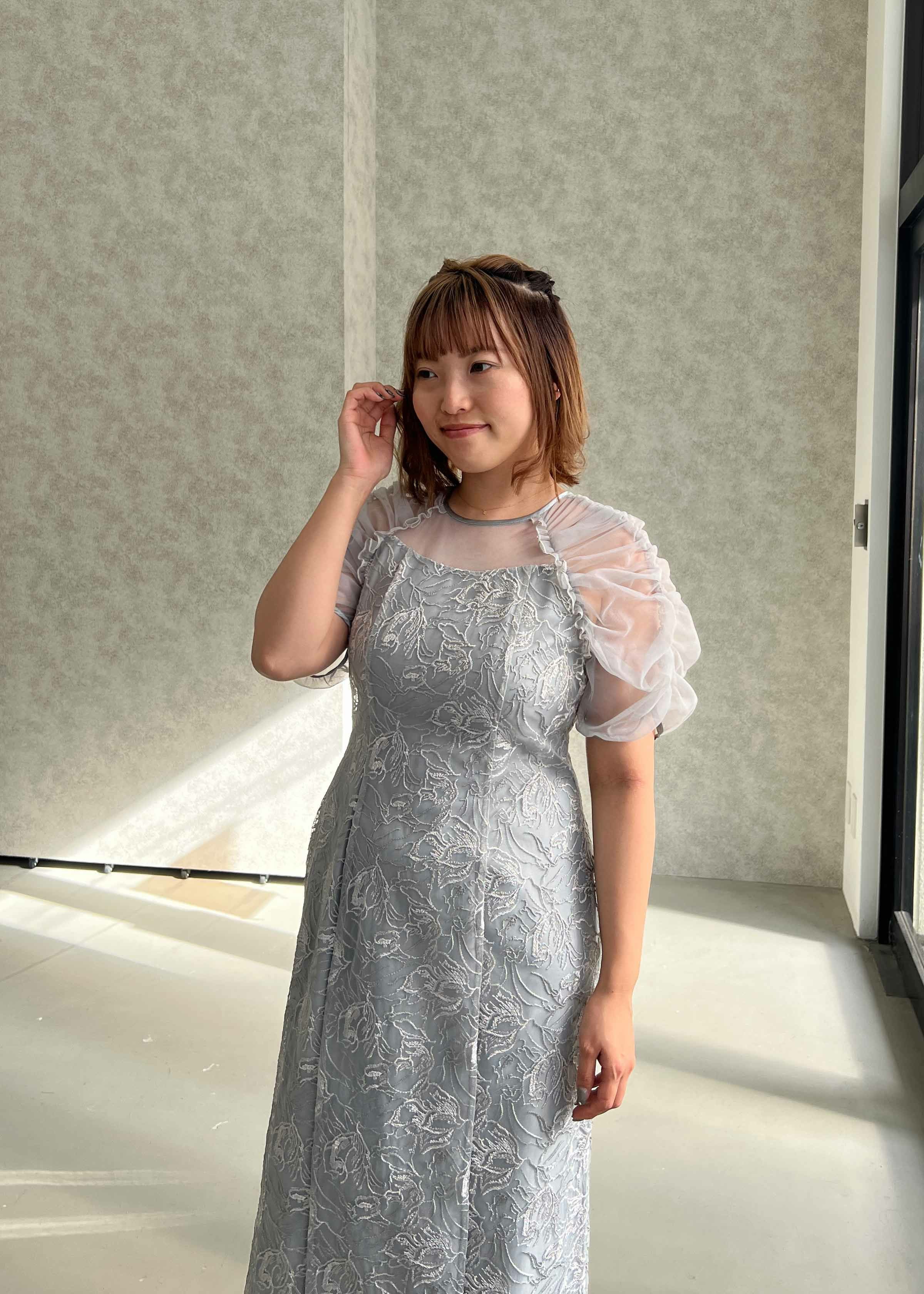 フラワーチュールギャザーパフドレスのドレス|Dorry Doll / LE'RURE