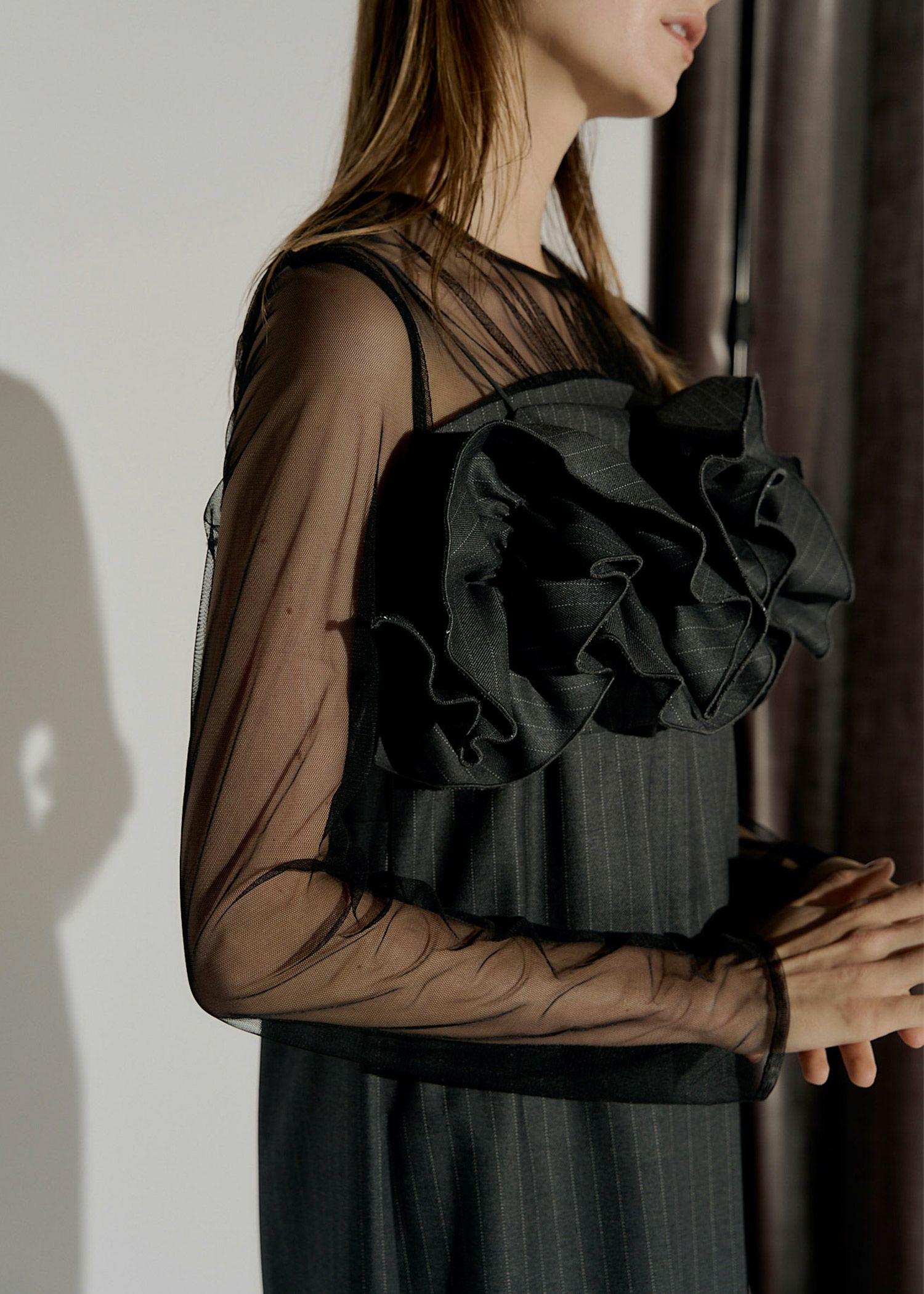 Wavy frill bustier stripe dressのドレス|Dorry Doll / LE'RURE