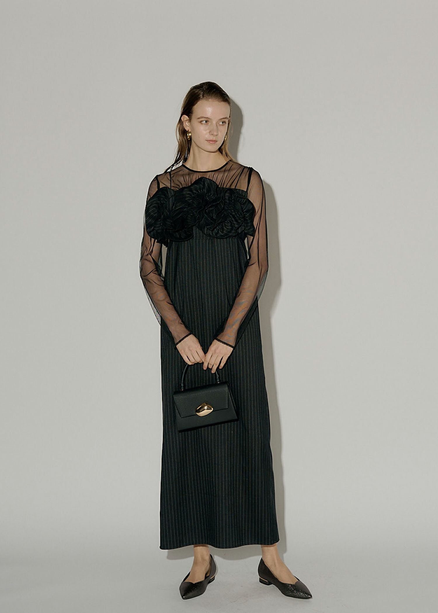 Wavy frill bustier stripe dressのドレス|Dorry Doll / LE'RURE