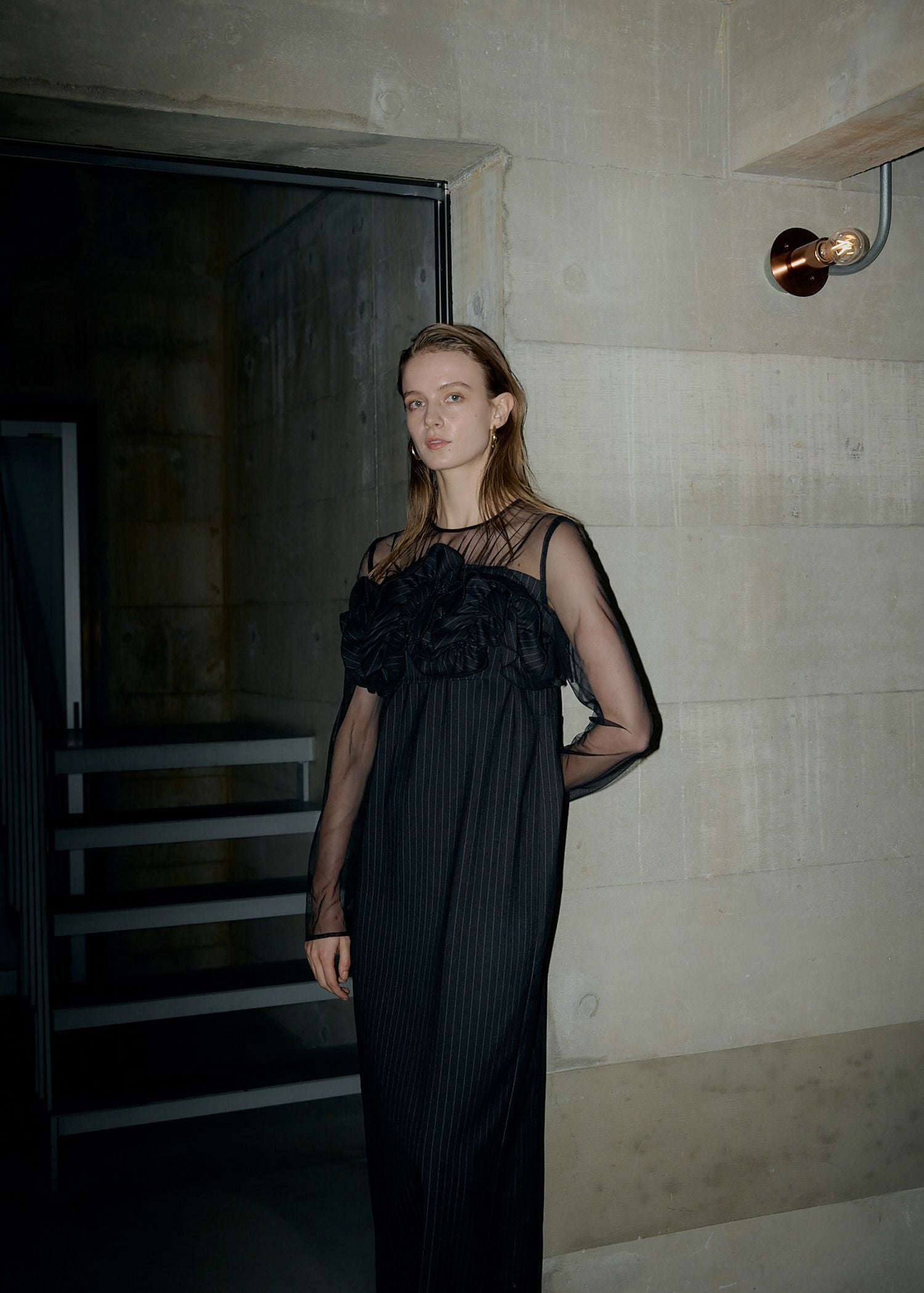 Wavy frill bustier stripe dressのドレス|Dorry Doll / LE'RURE