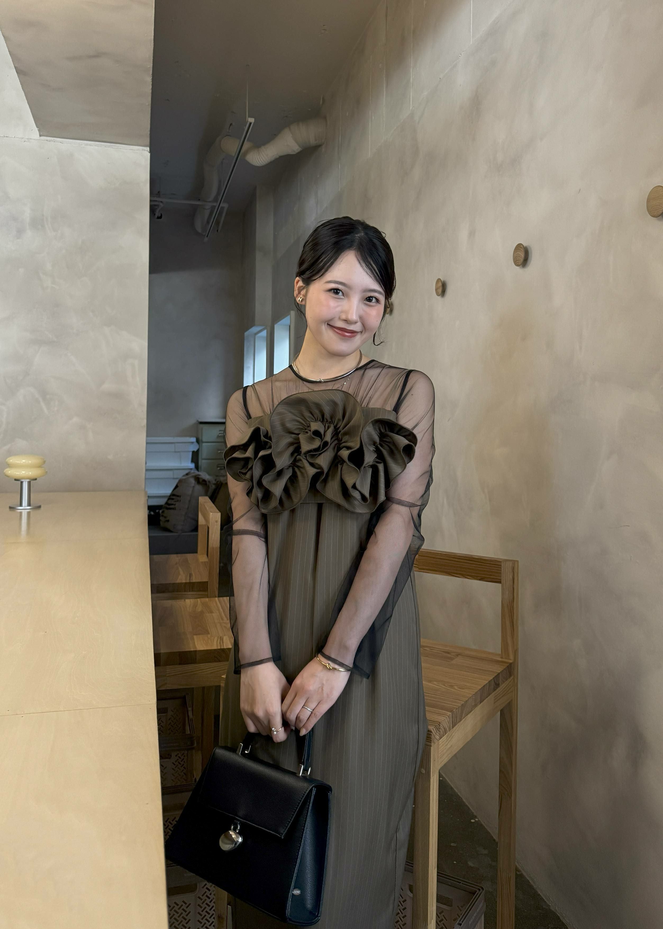 Wavy frill bustier stripe dressのドレス|Dorry Doll / LE'RURE