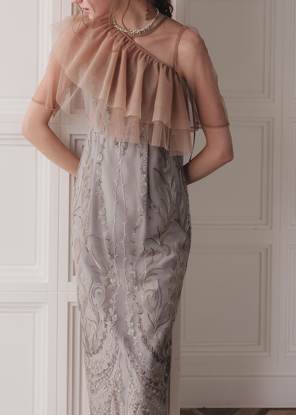 マルチケープIラインドレスのドレス|Dorry Doll / LE'RURE