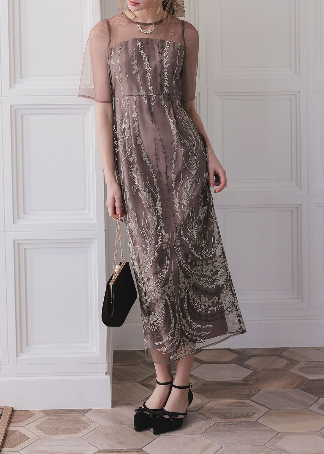 マルチケープIラインドレスのドレス|Dorry Doll / LE'RURE