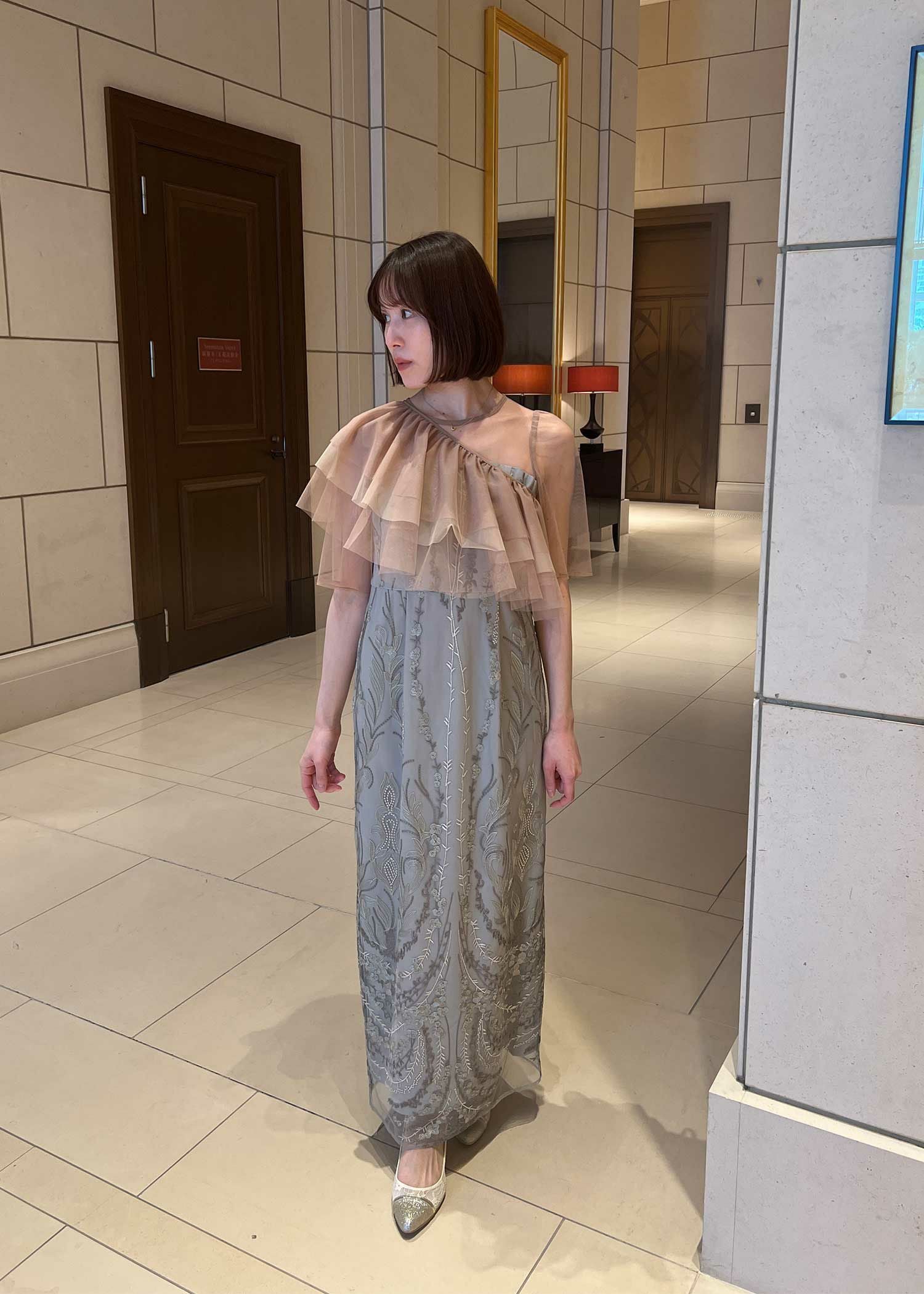 マルチケープIラインドレスのドレス|Dorry Doll / LE'RURE