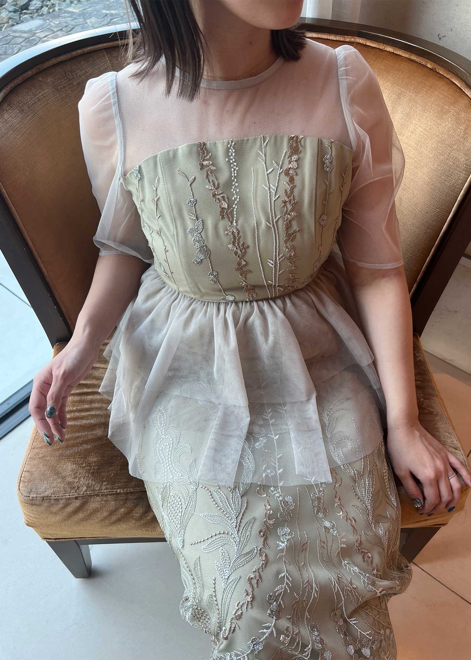 マルチケープIラインドレスのドレス|Dorry Doll / LE'RURE