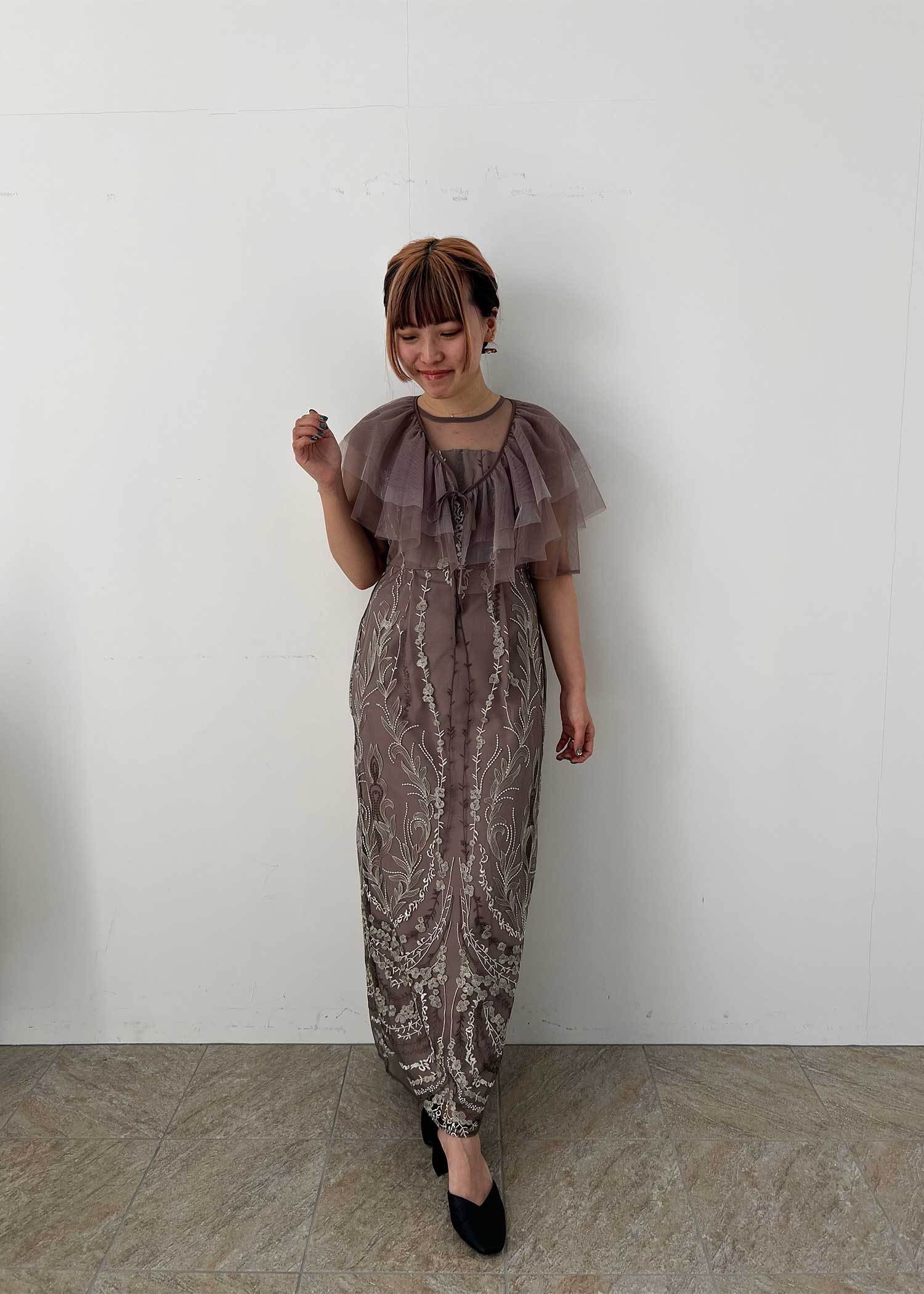 マルチケープIラインドレスのドレス|Dorry Doll / LE'RURE