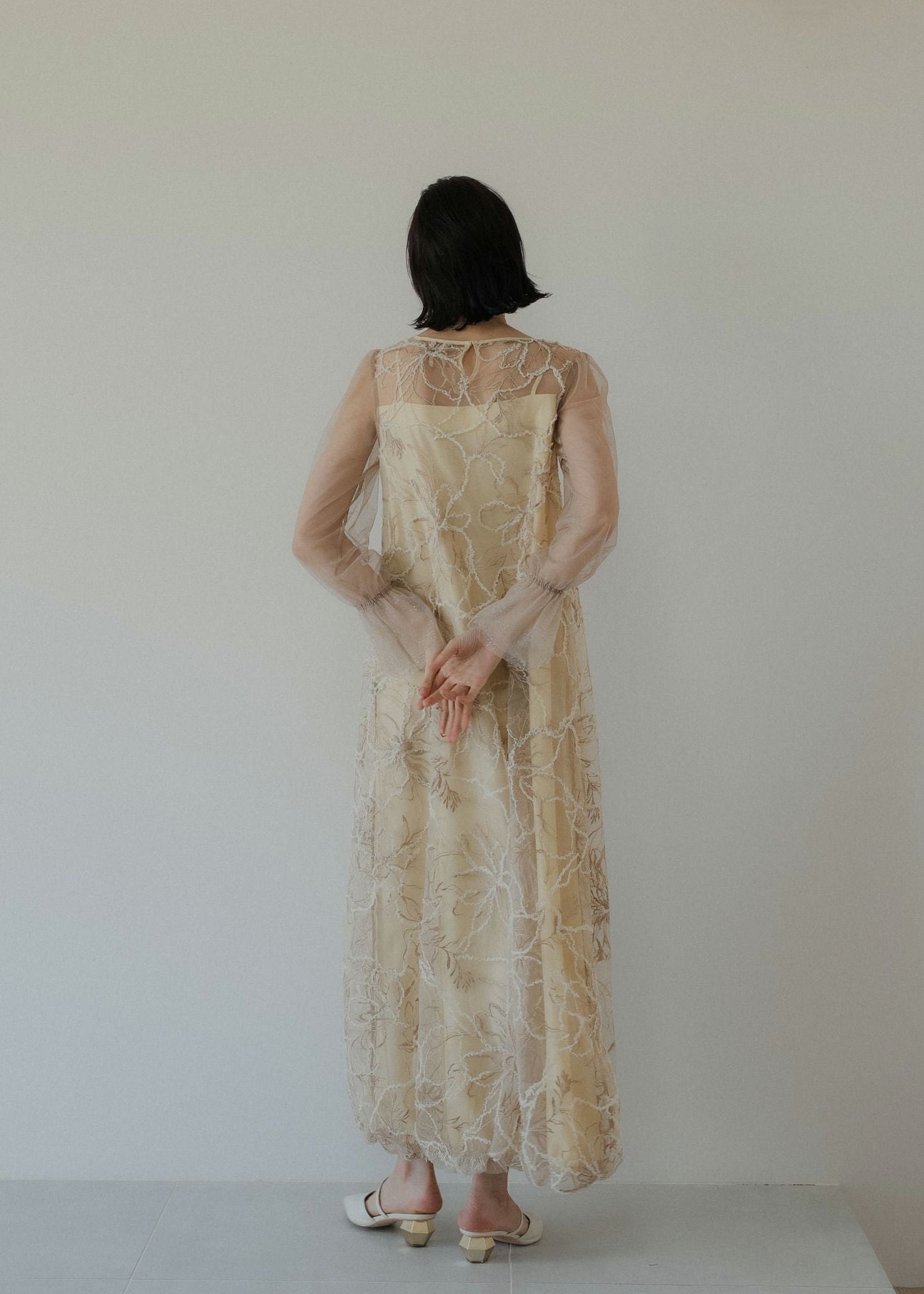 Plume broderie balloon dressのドレス|Dorry Doll / LE'RURE