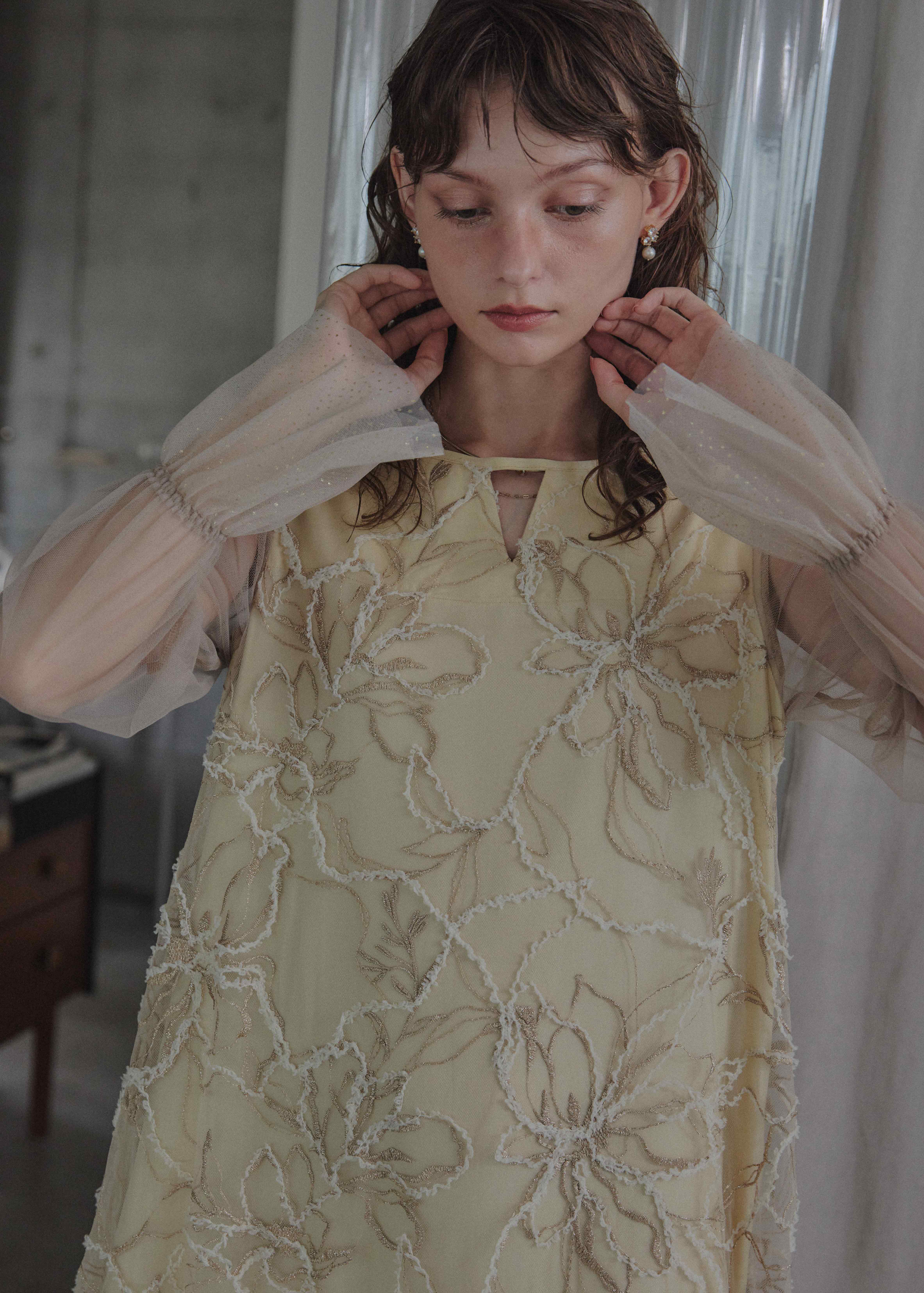 スーツ・フォーマル・ドレス LE'RURE Plume broderie balloon dress Plume broderie balloon dressのドレス|Dorry Doll / LE'RURE