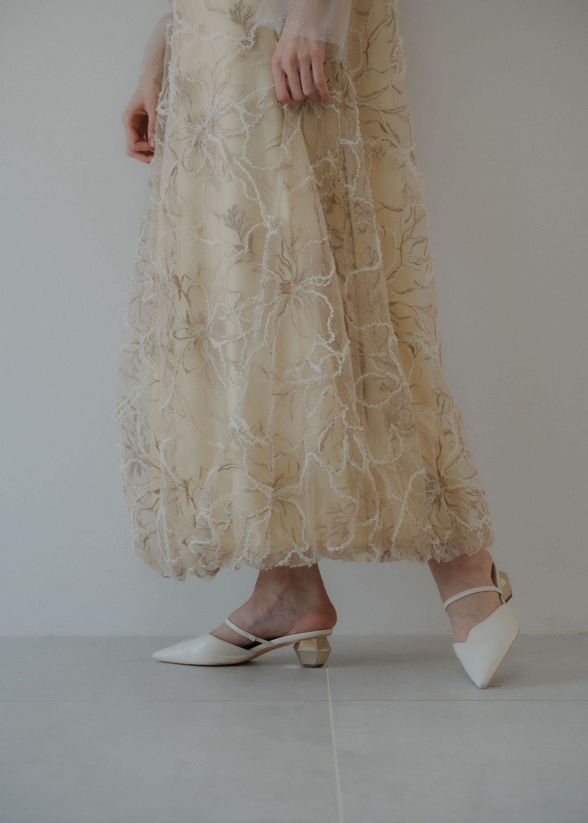 Plume broderie balloon dressのドレス|Dorry Doll / LE'RURE