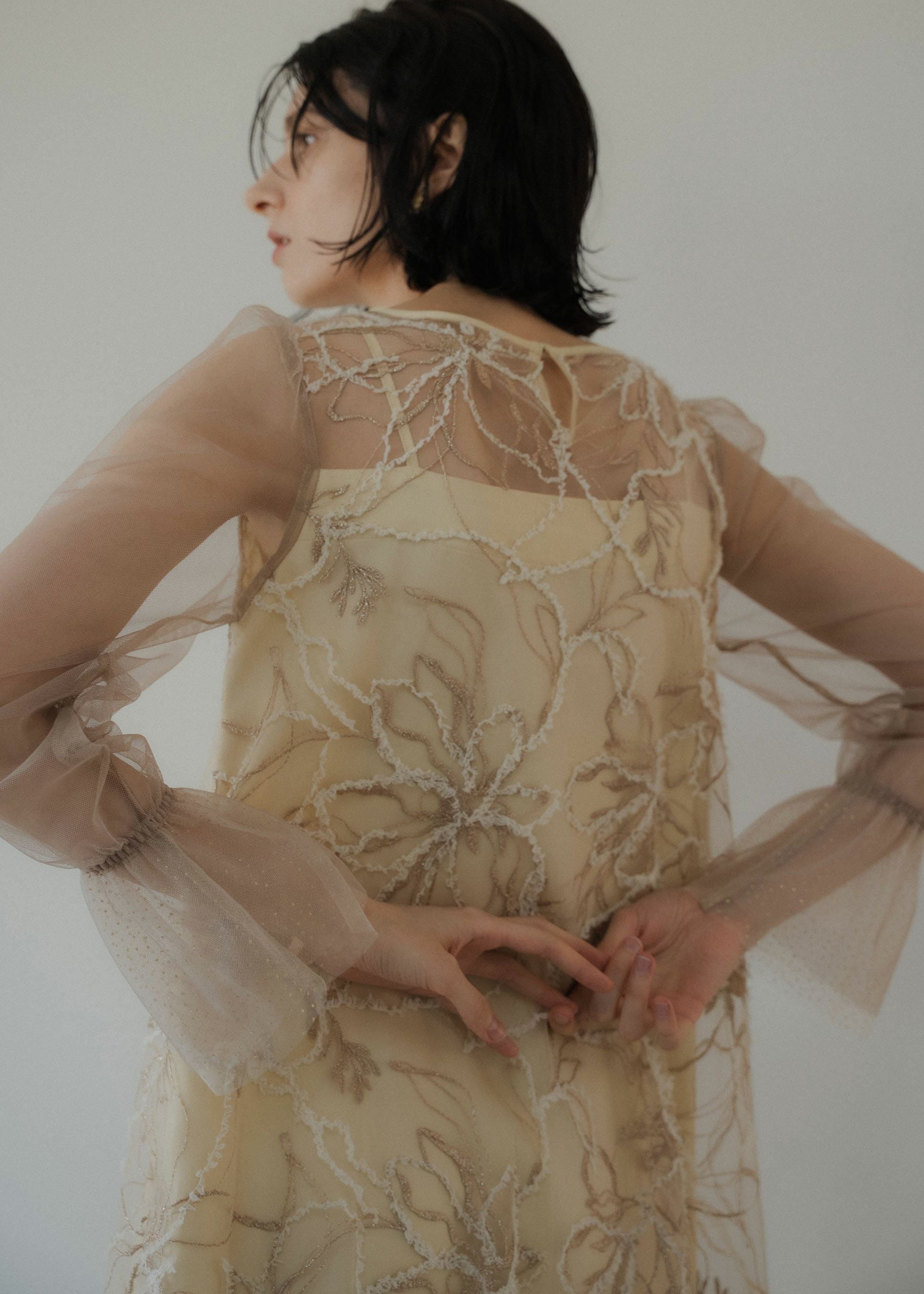 Plume broderie balloon dressのドレス|Dorry Doll / LE'RURE