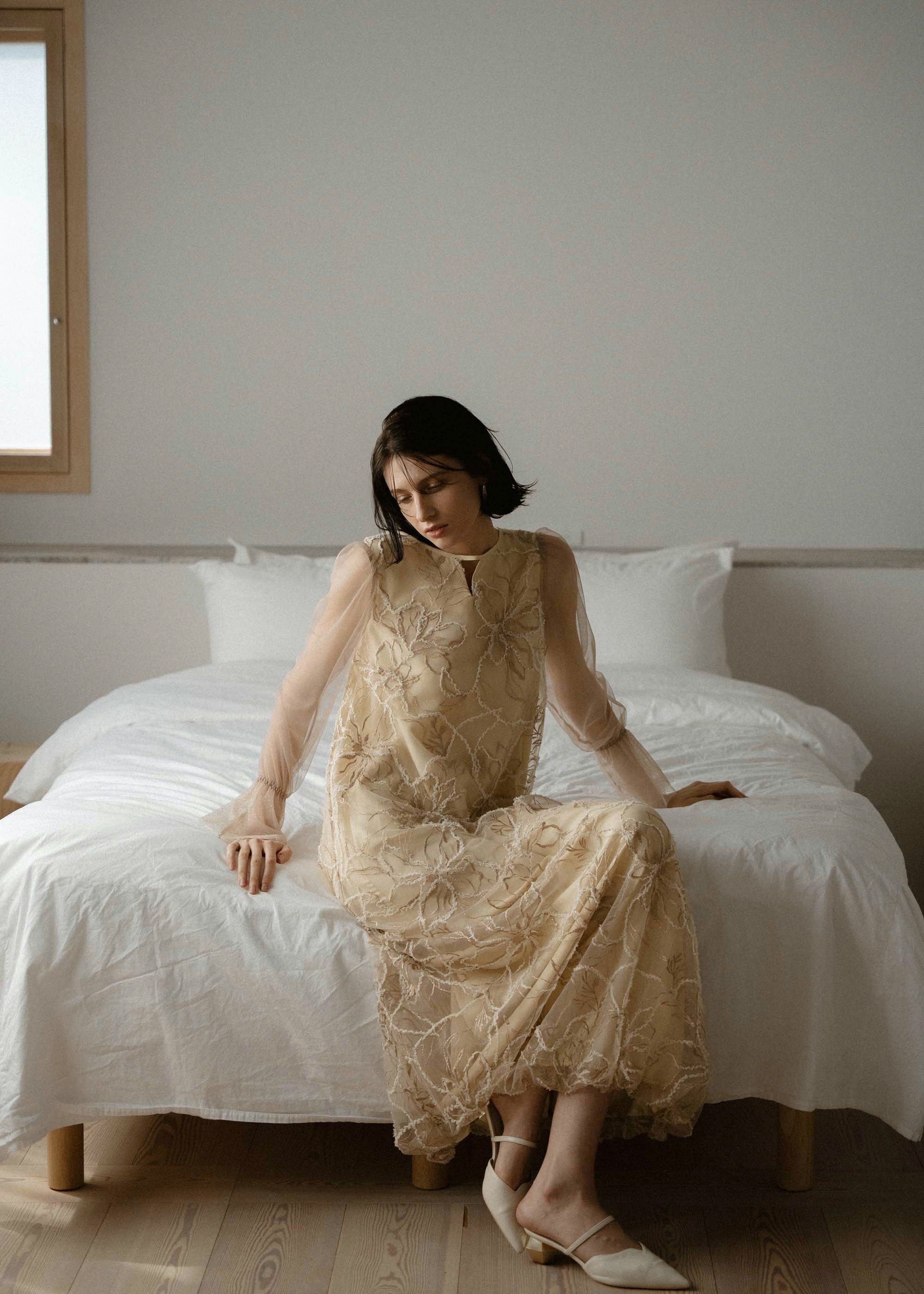 Plume broderie balloon dressのドレス|Dorry Doll / LE'RURE