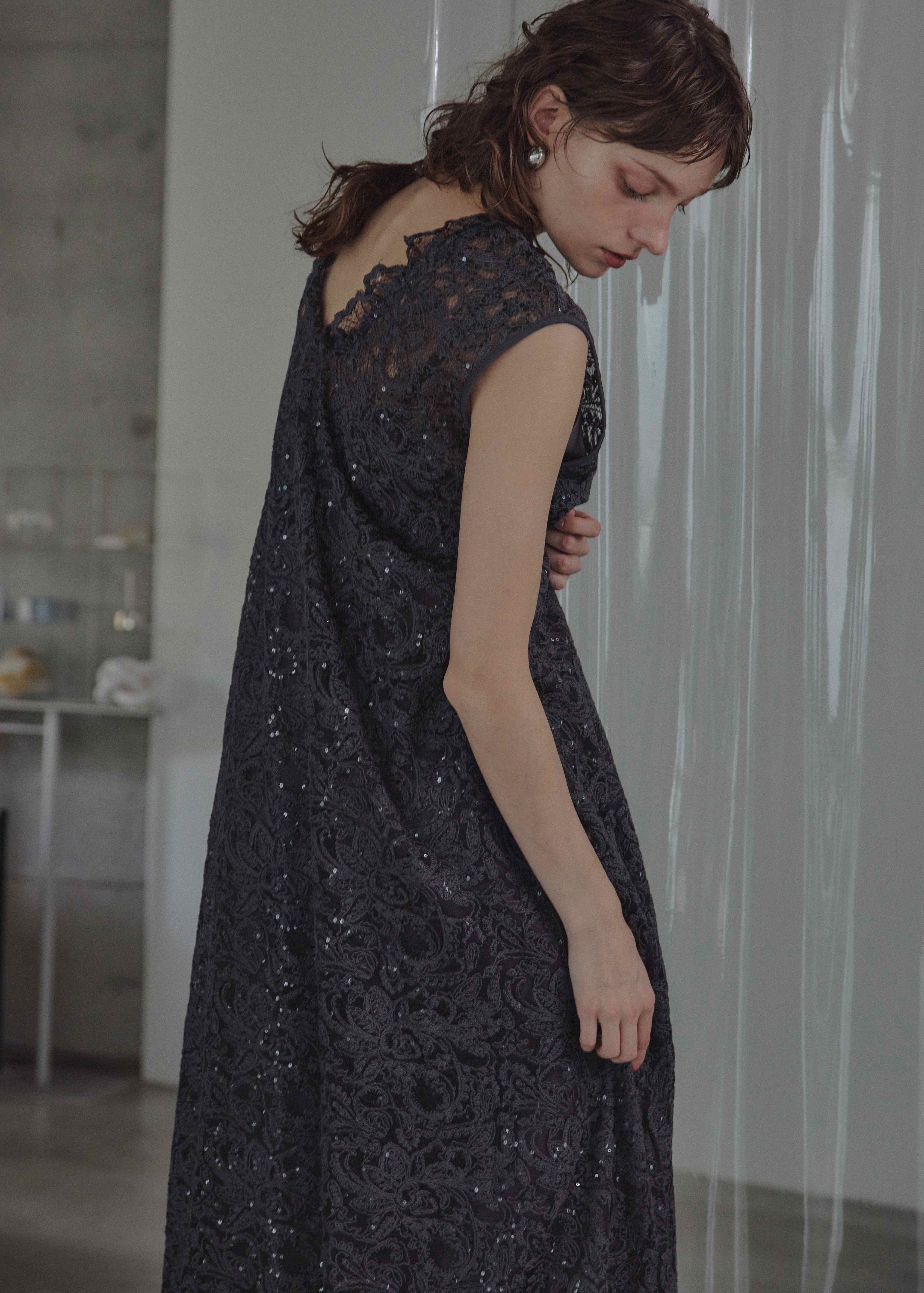 ★新品タグ付き★ LE’RURE Prism lace A-line ドレス Prism lace A-line dressのドレス|Dorry Doll / LE'RURE