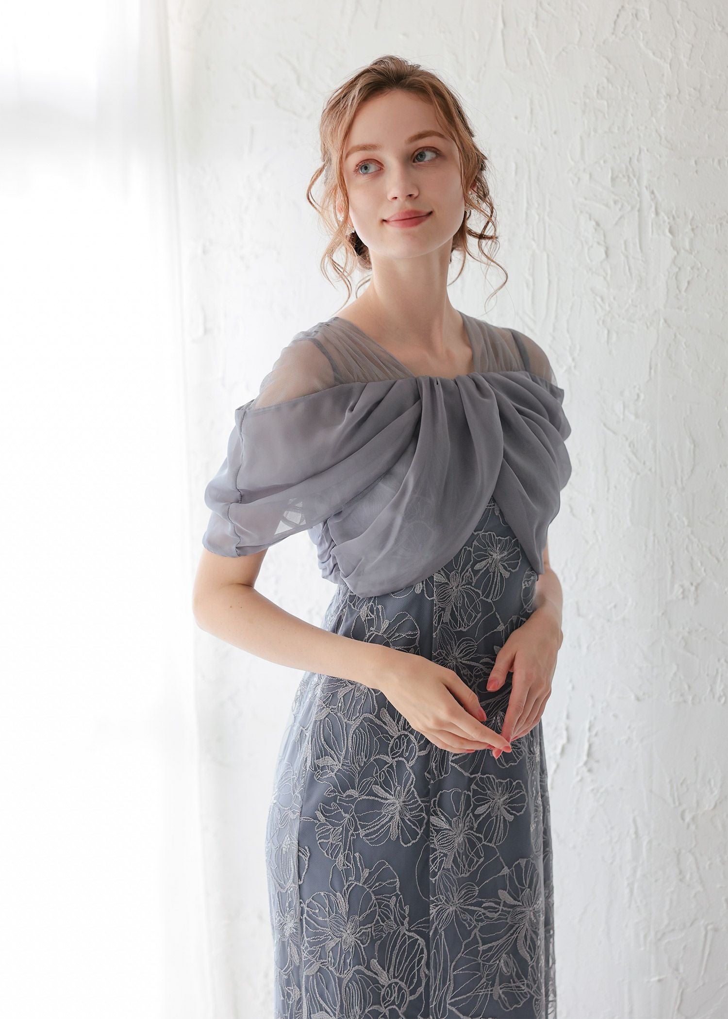 ドレープデザインスパンコールドレス | DorryDoll