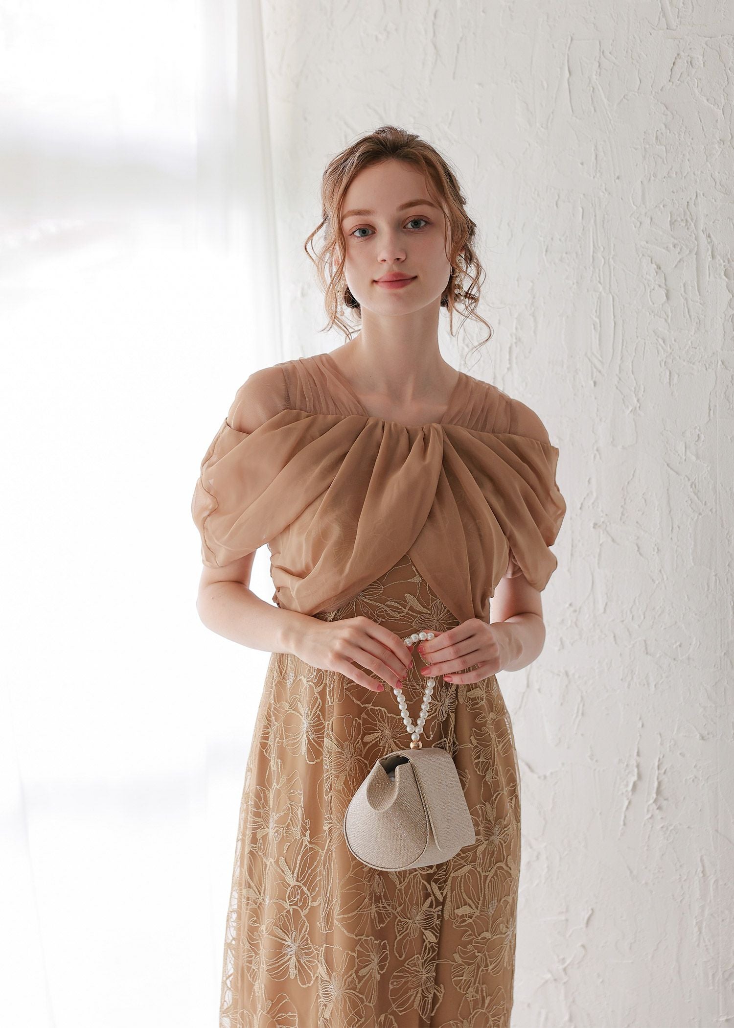 ドレープデザインスパンコールドレス | DorryDoll