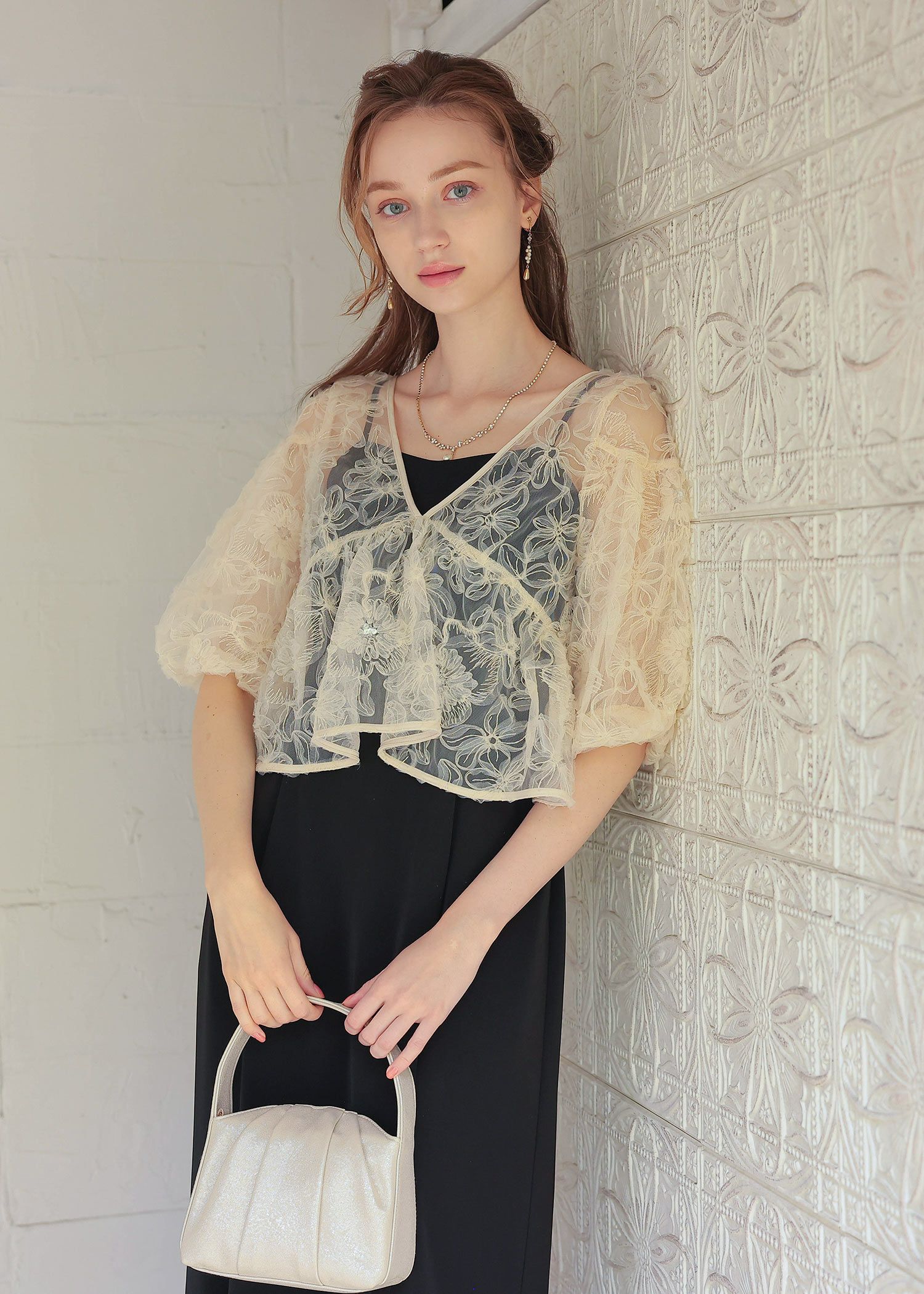 フラッフィーフラワーセットドレス｜DorryDoll