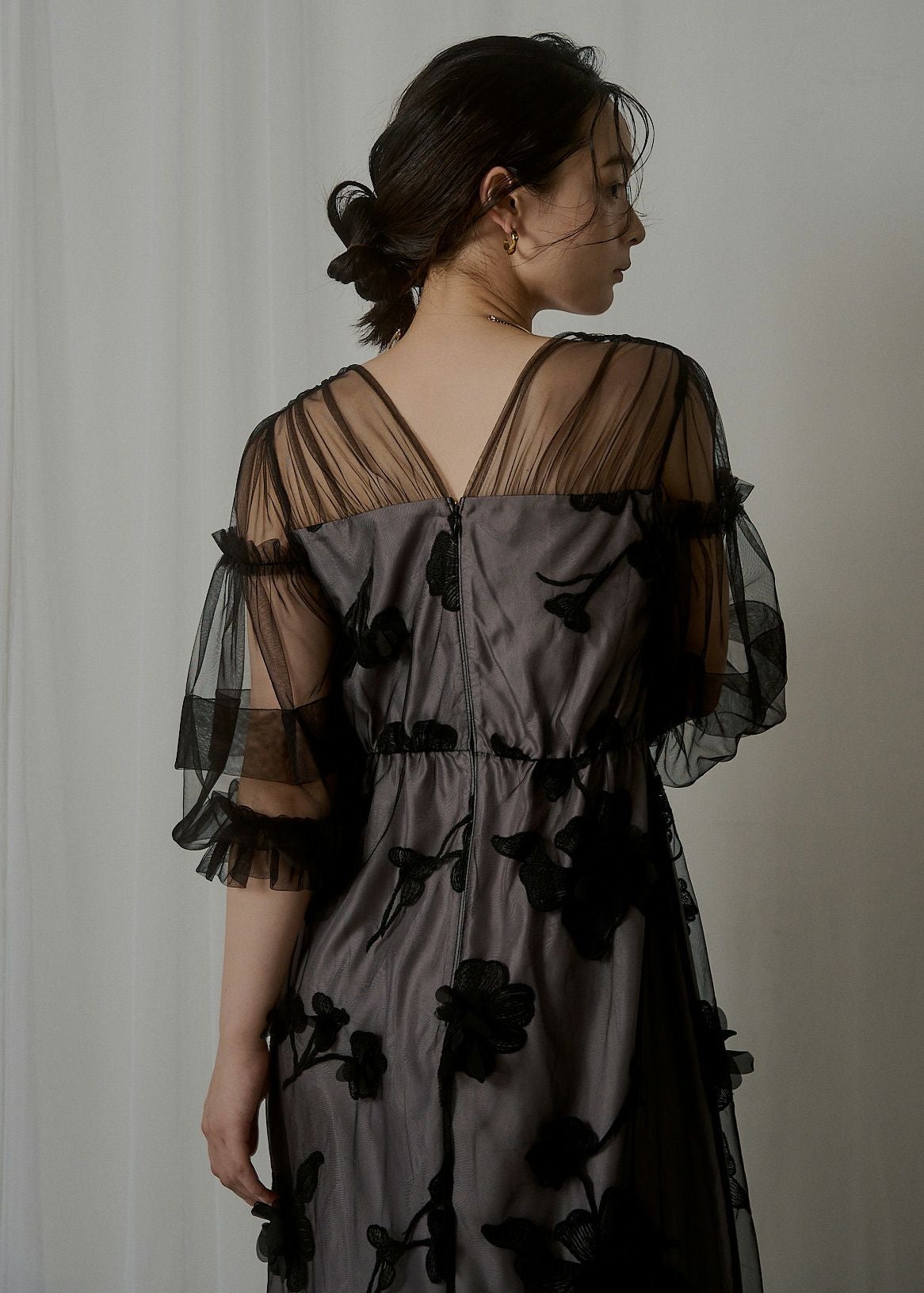 Flower motif puffsleeve dress のドレス|Dorry Doll / LE'RURE