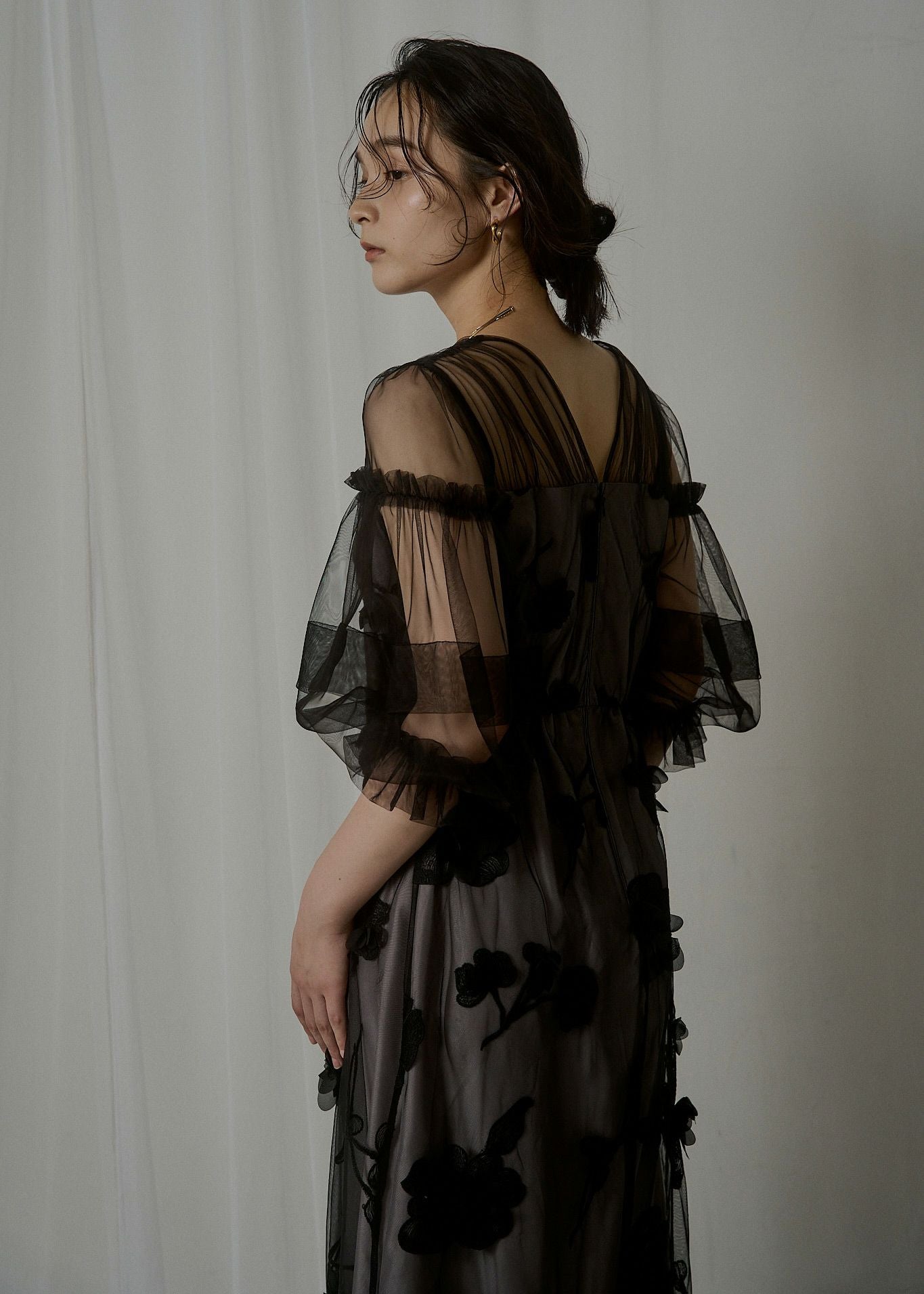 Flower motif puffsleeve dress のドレス|Dorry Doll / LE'RURE