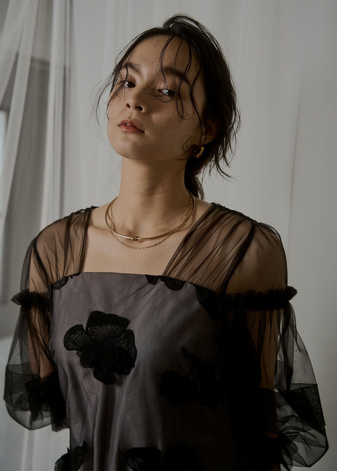 Flower motif puffsleeve dress のドレス|Dorry Doll / LE'RURE
