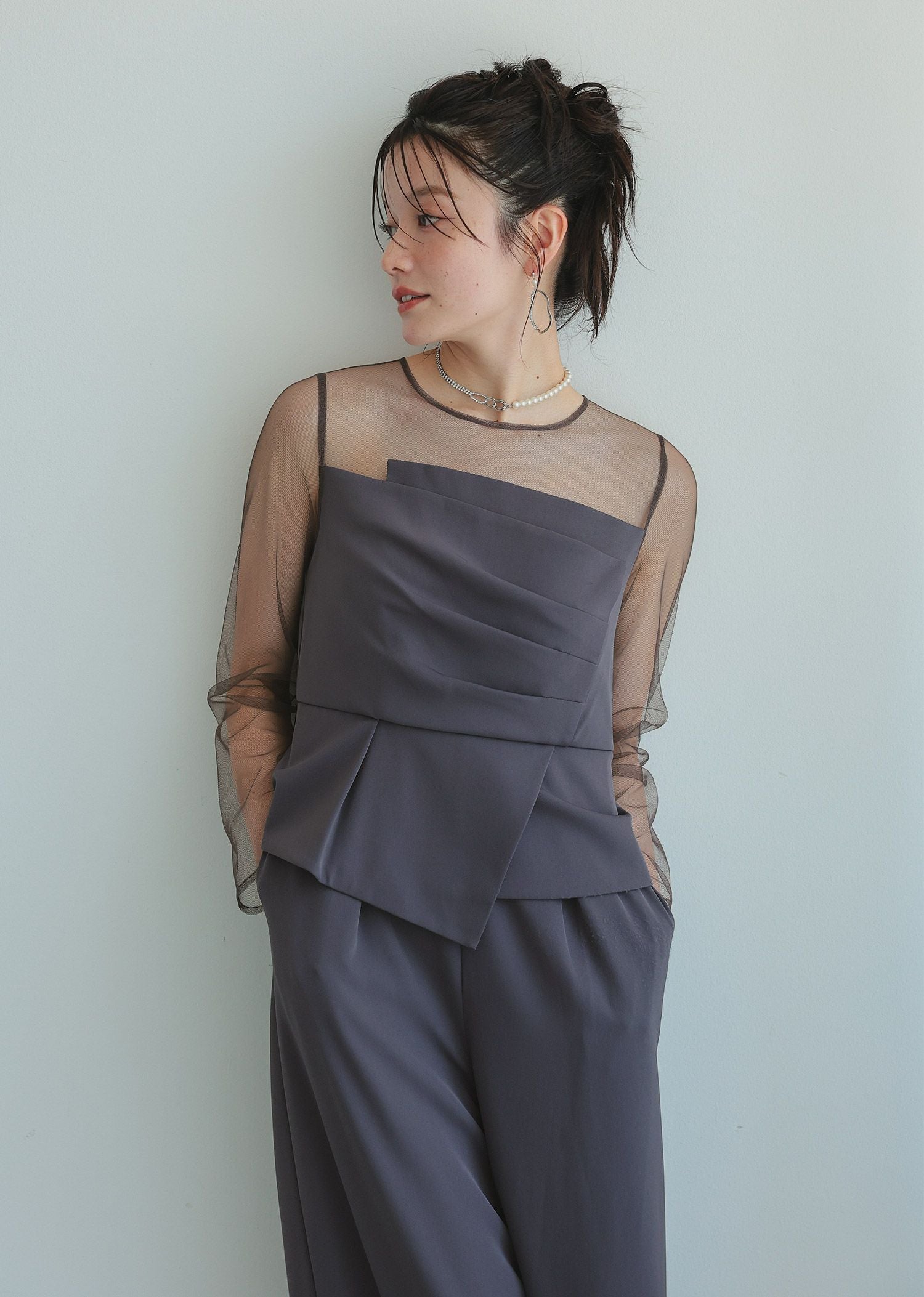 ラップドペプラムパンツドレス|DorryDoll