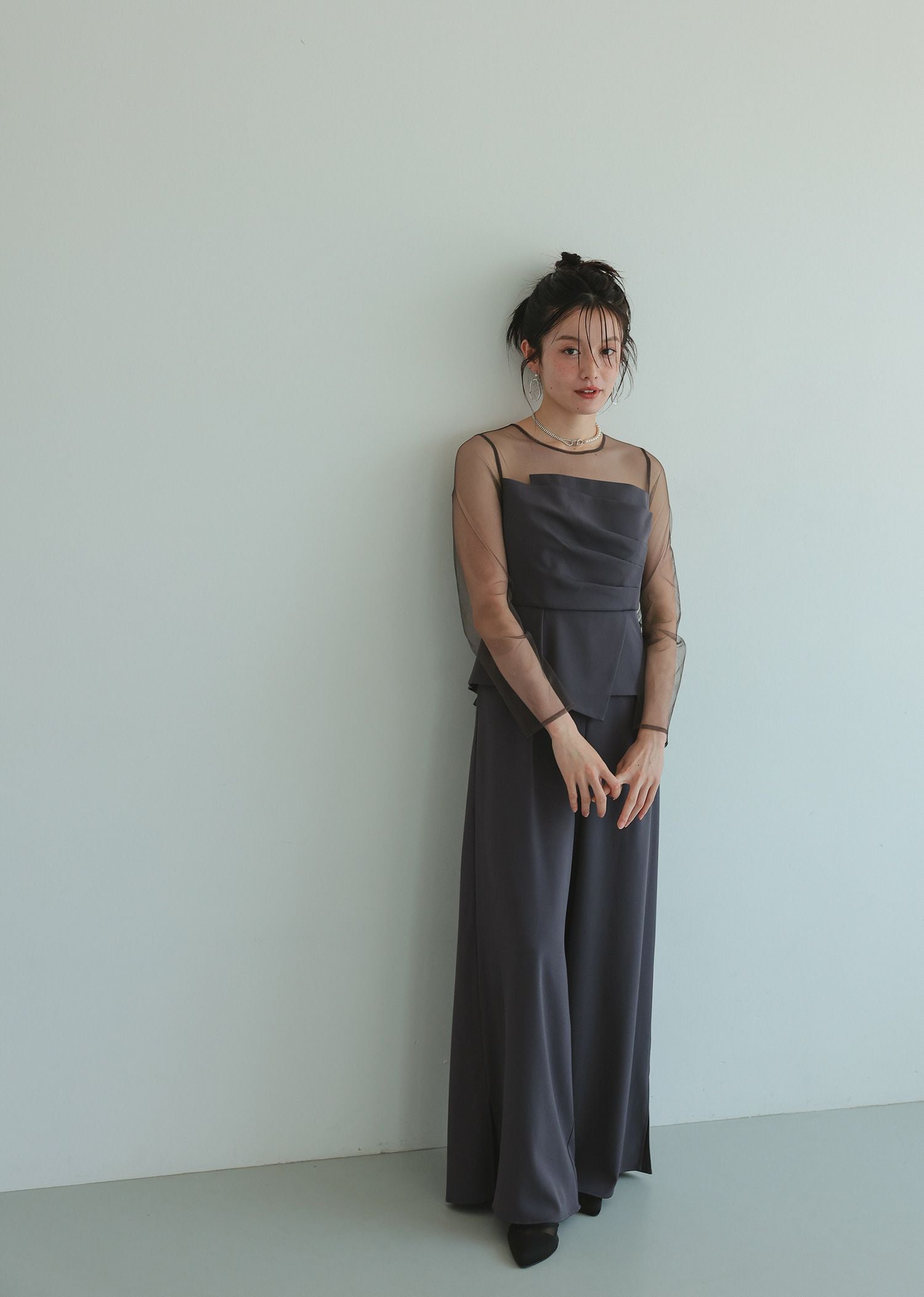 ラップドペプラムパンツドレス|DorryDoll