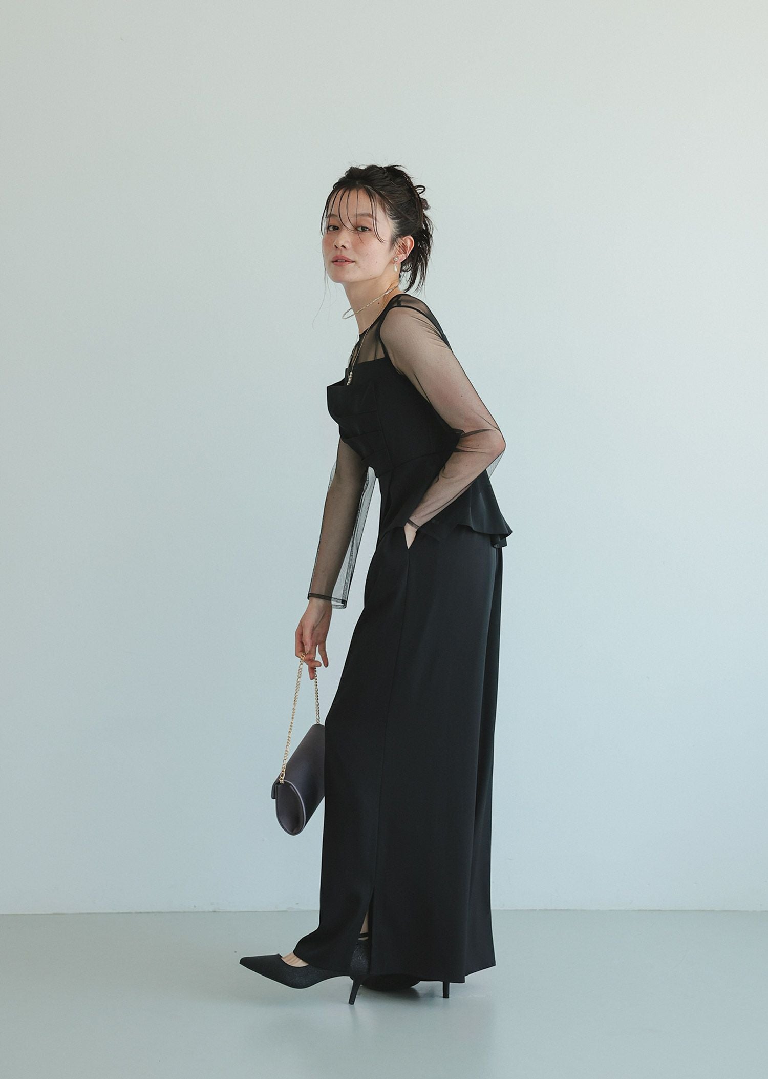 ラップドペプラムパンツドレス|DorryDoll