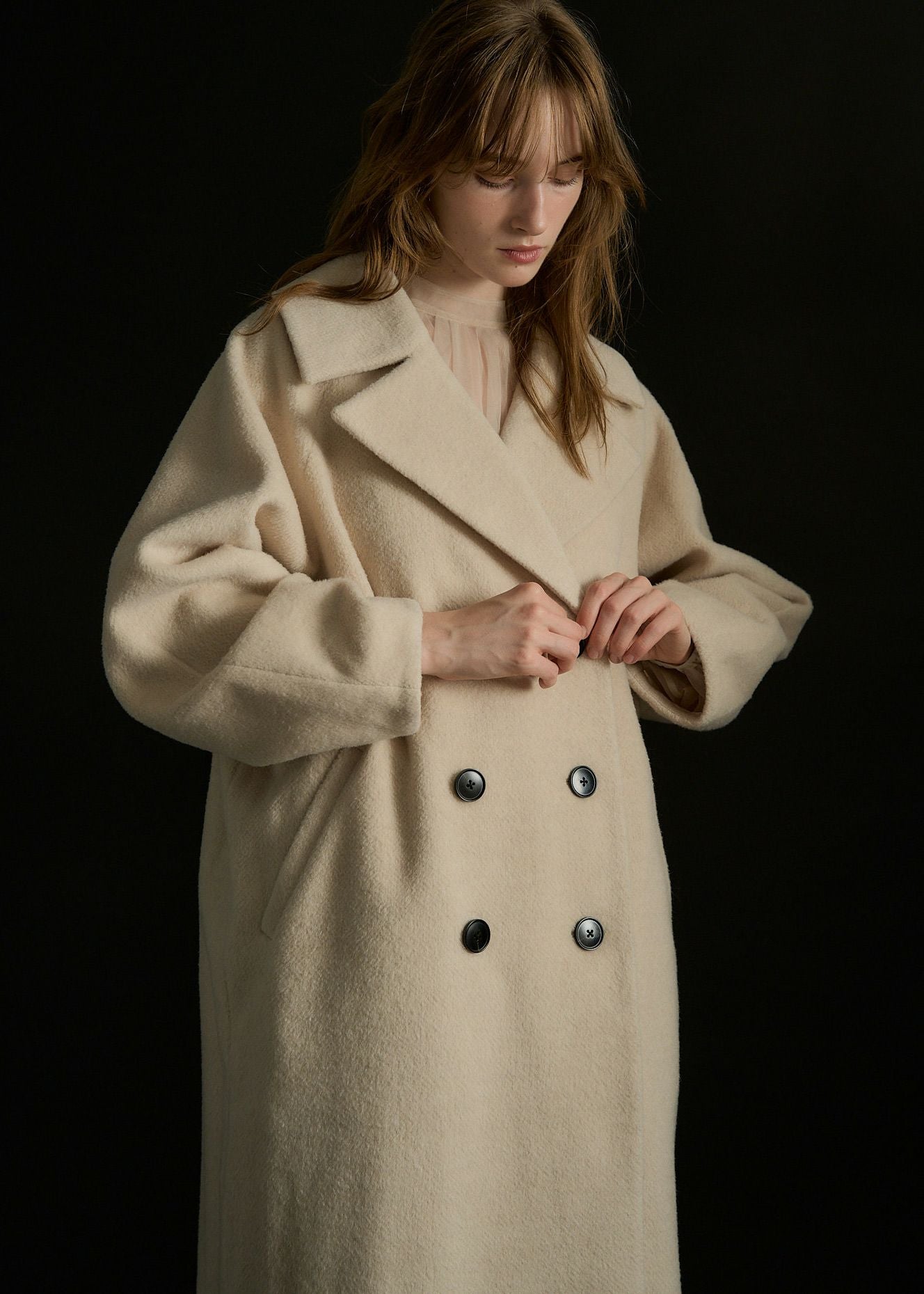 Wool blend long coatのドレス|Dorry Doll / LE'RURE