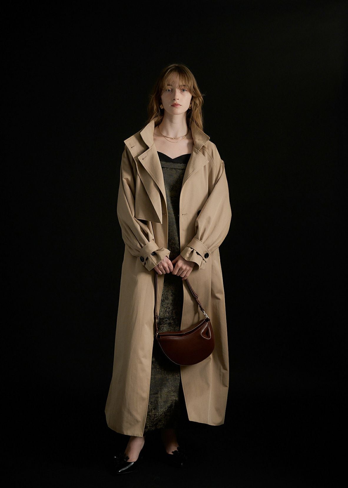 R13　Tuck In Trench バックロングトレンチコート Over lap trench coatのドレス|Dorry Doll / LE'RURE