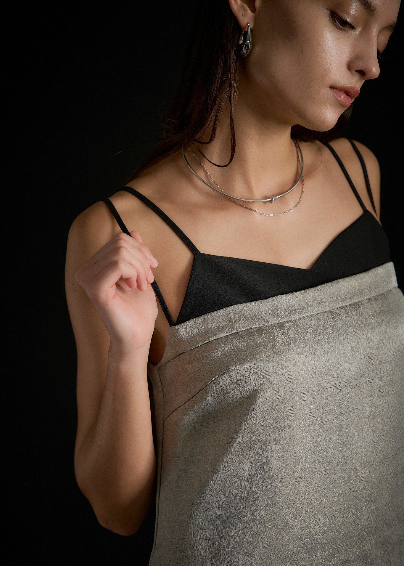 Layered look jacquard dressのドレス|Dorry Doll / LE'RURE