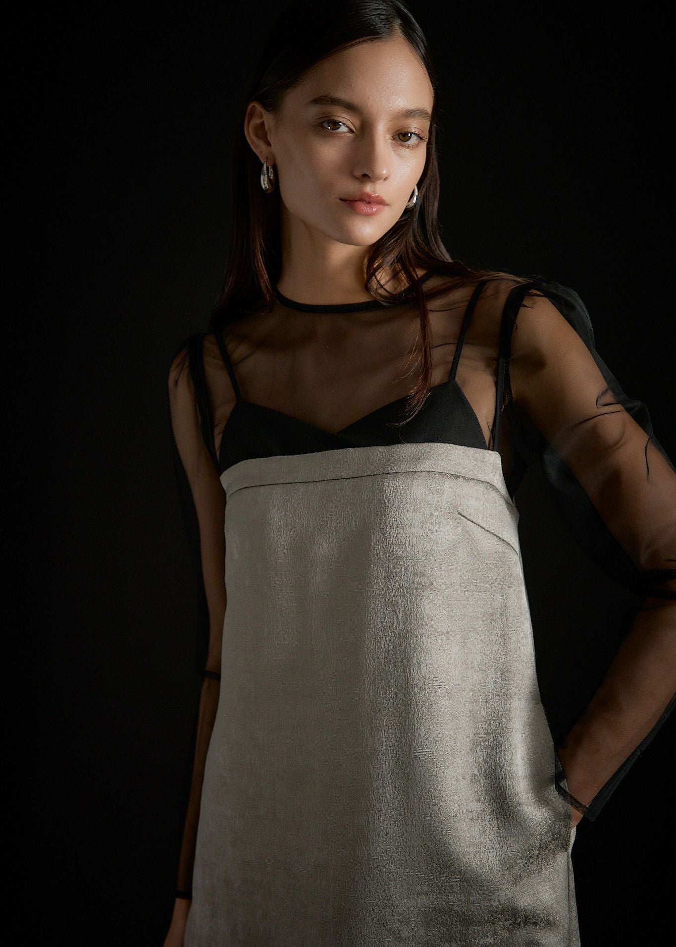 Layered look jacquard dressのドレス|Dorry Doll / LE'RURE