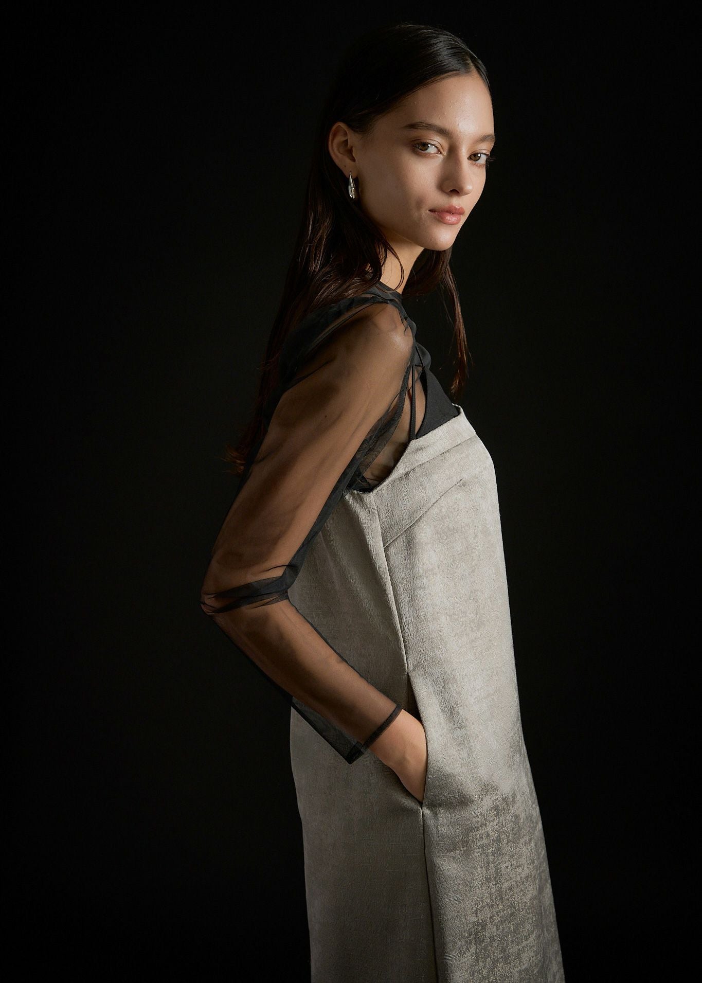 Layered look jacquard dressのドレス|Dorry Doll / LE'RURE