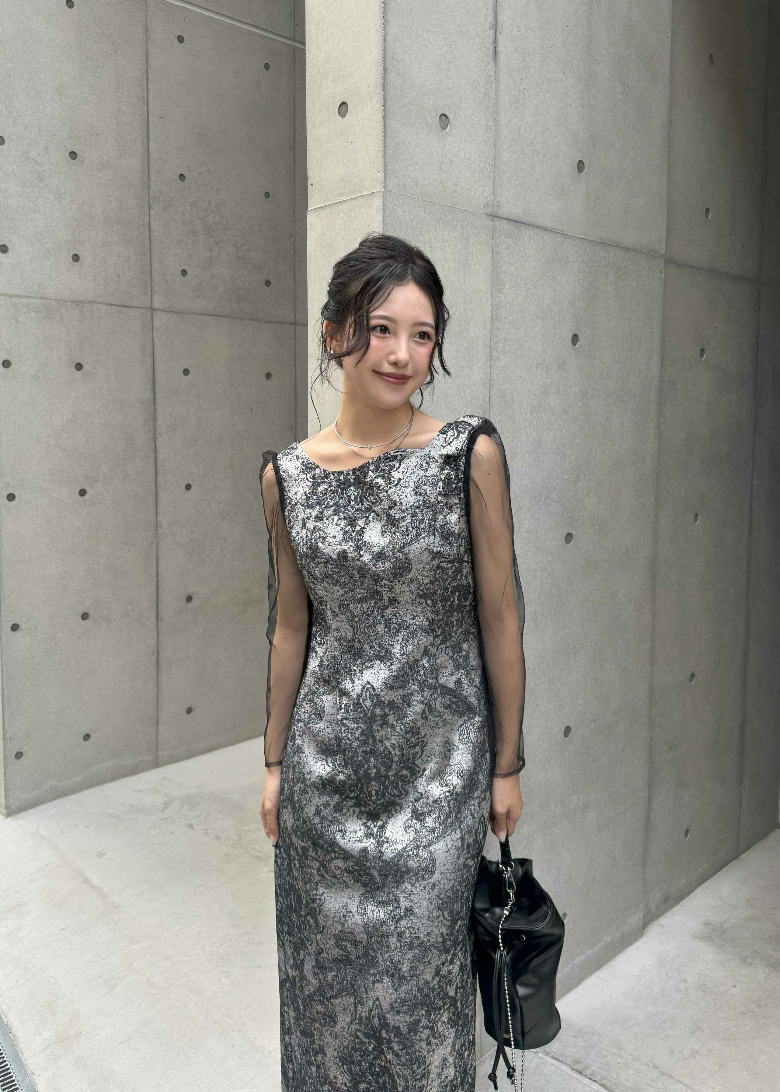 Shoulder ribbon jacquard dressのドレス|Dorry Doll / LE'RURE